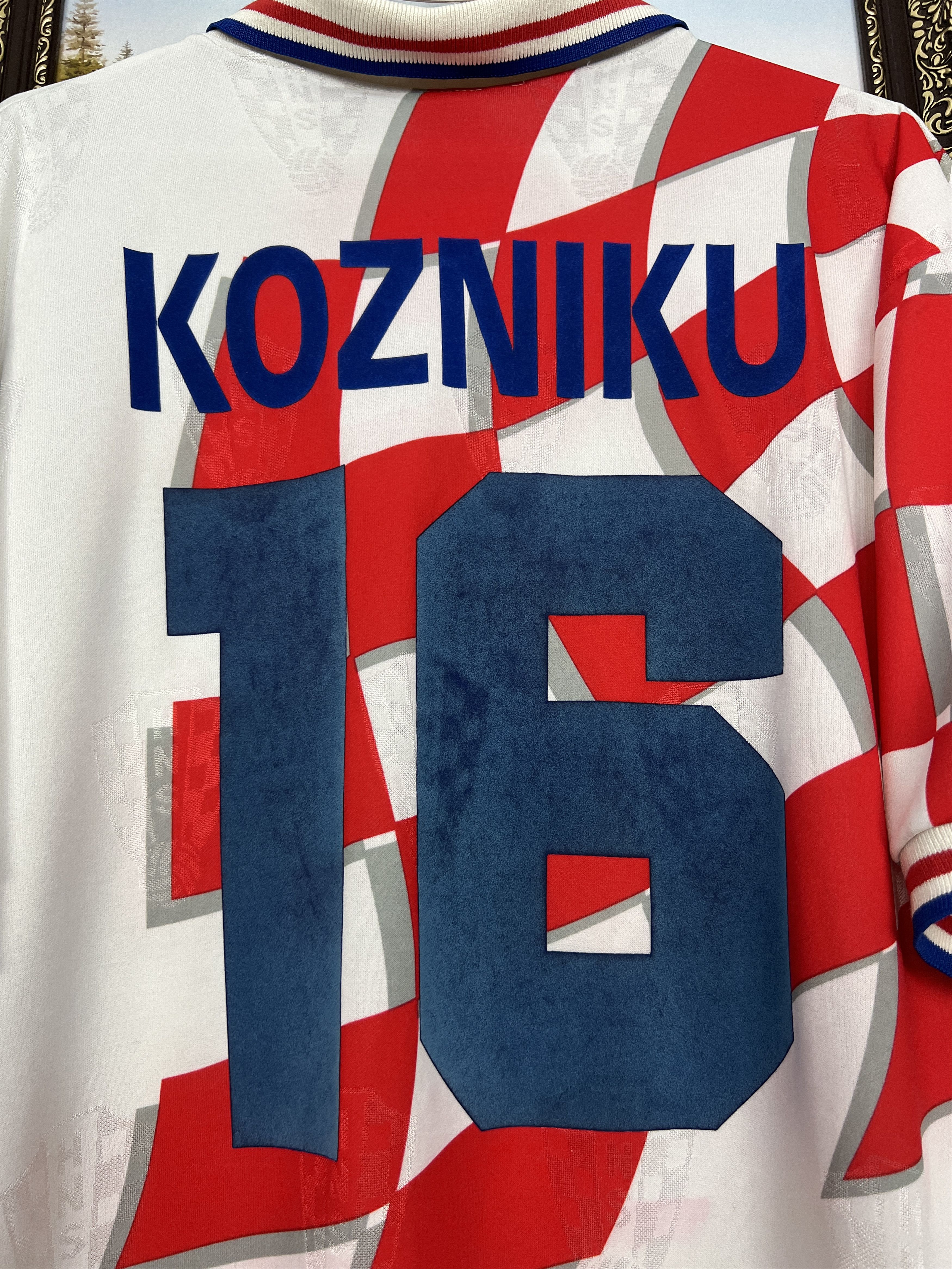 Lotto Sport Croatia football shirt 1998 Soccer World Cup #16 Kozniku Size US XXL / EU 58 / 5 - 14 Thumbnail
