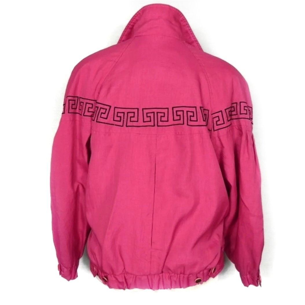 Other Vintage 80's Hot Pink Windbreaker Jacket Medium Festival Size M / US 6-8 / IT 42-44 - 2 Thumbnail