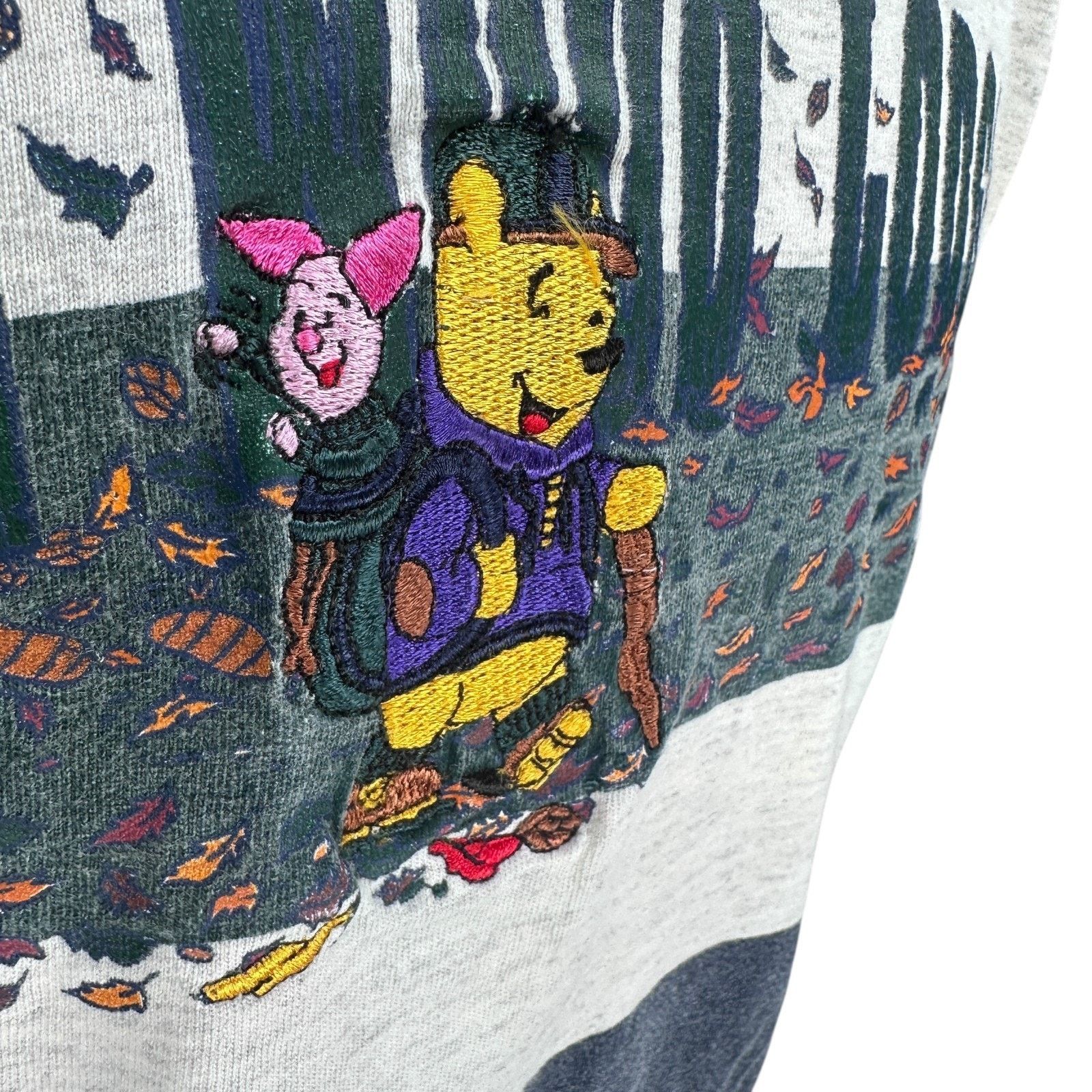 Disney Vintage Disney Pooh Piglet 100 Acre Wood T-Shirt Mens L Gray Size US L / EU 52-54 / 3 - 5 Thumbnail