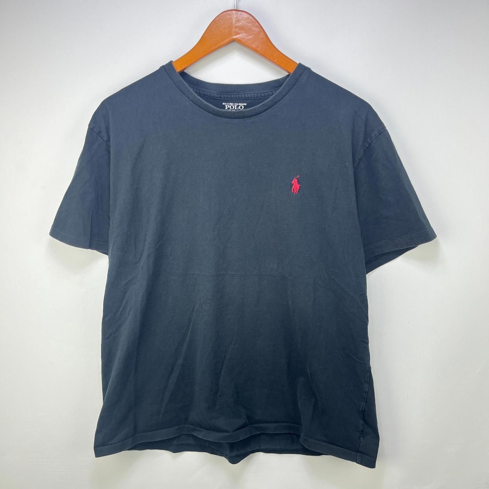 Hanes Vintage Polo Ralph Lauren Black Pony T Shirt Large Sun Faded Size US L / EU 52-54 / 3 - 1 Thumbnail