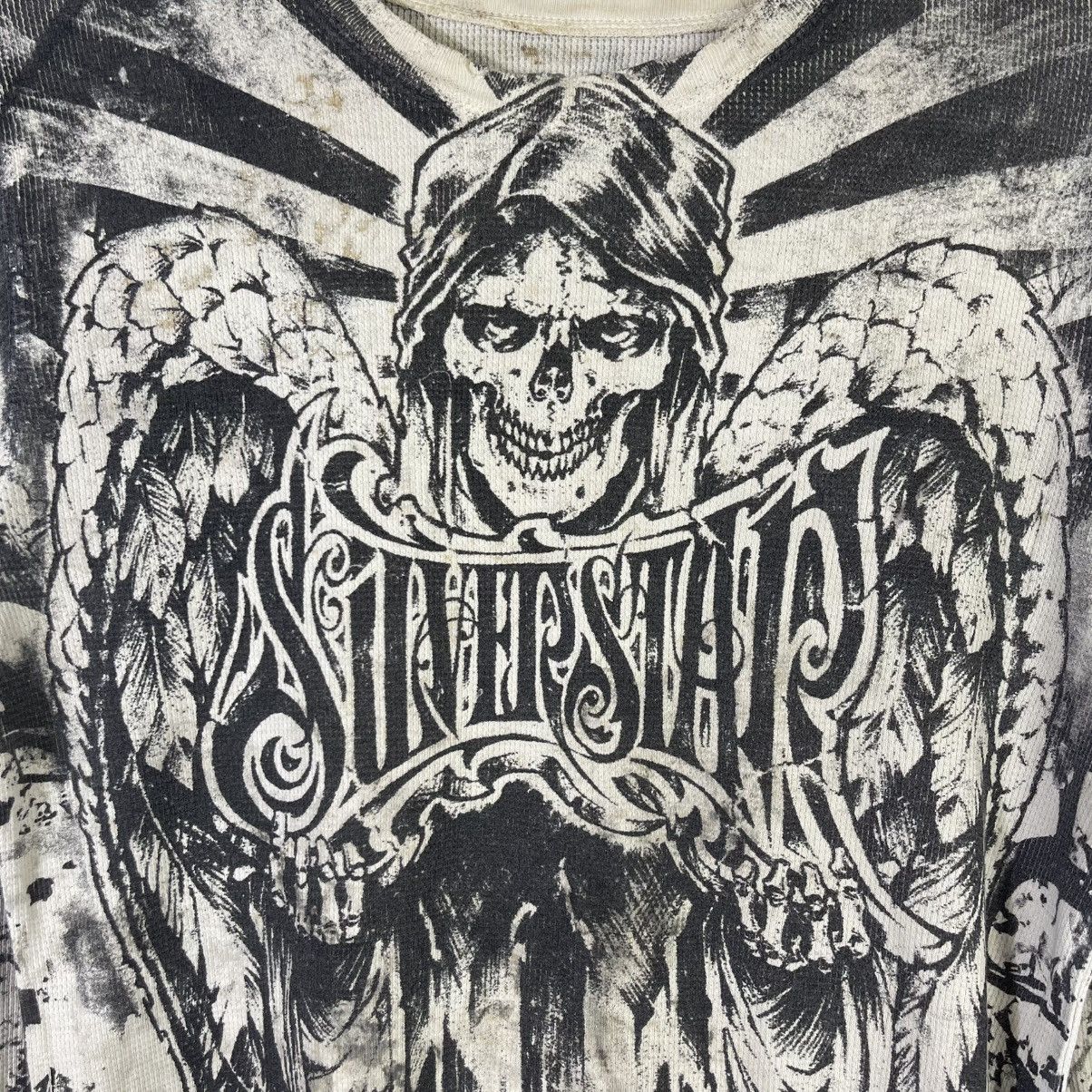 Vintage Y2k Silverstar Death Reaper Trashed OVP Tshirt Size US L / EU 52-54 / 3 - 13 Thumbnail