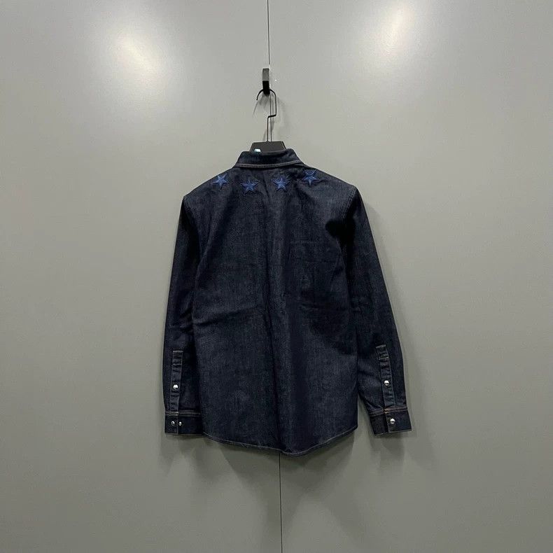 Givenchy Givenchy Vintage Blue Star Embroidered Shirt Size US XS / EU 42 / 0 - 2 Thumbnail