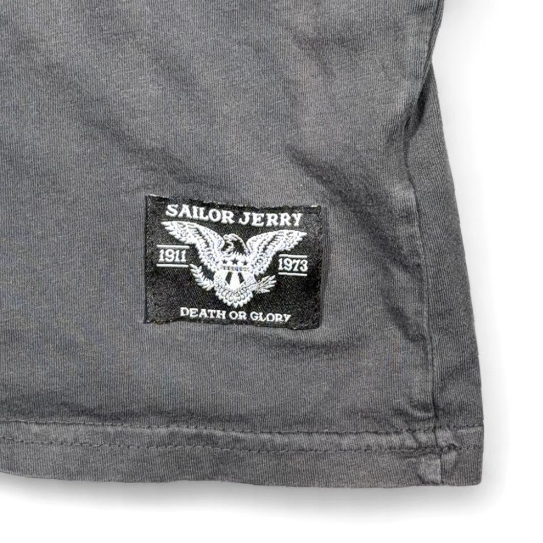 Vintage Sailor Jerry Shirt Adult LARGE Gray Spiced Rum Tattoo Eagle Norman Collins USA Size US L / EU 52-54 / 3 - 4 Thumbnail