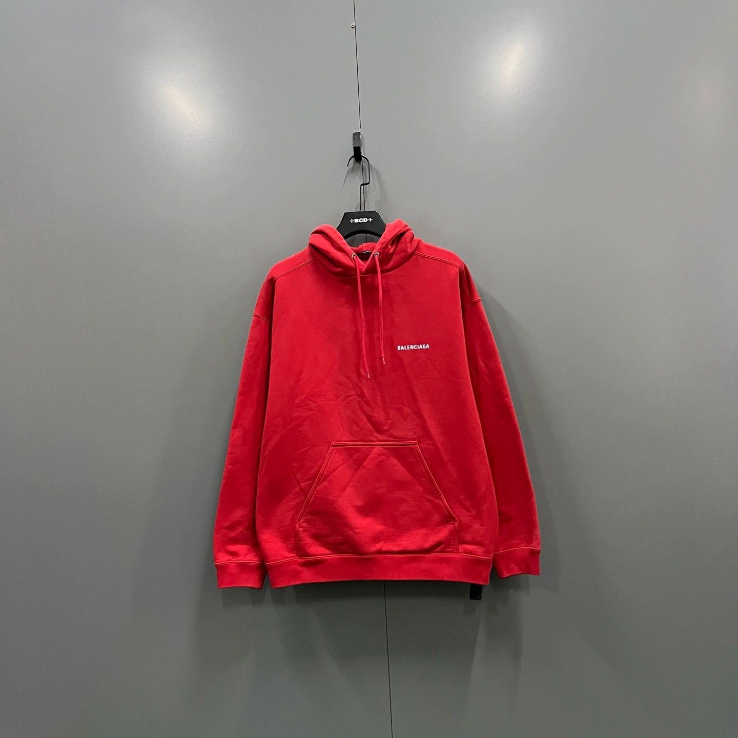 Balenciaga Red Back Logo Hoodie S - dmc