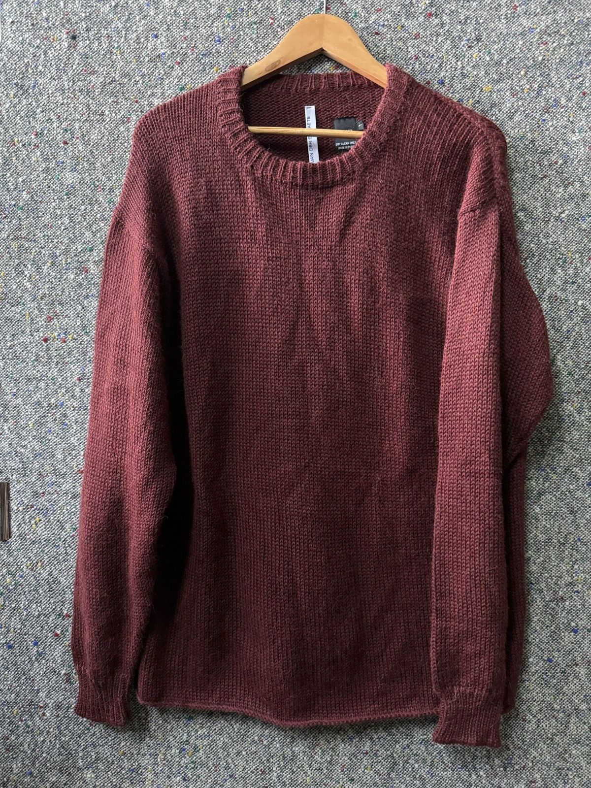 Other Thibault Van Der Straete Alpaca Wool Sweater Burgundy L Size US L / EU 52-54 / 3 - 1 Thumbnail