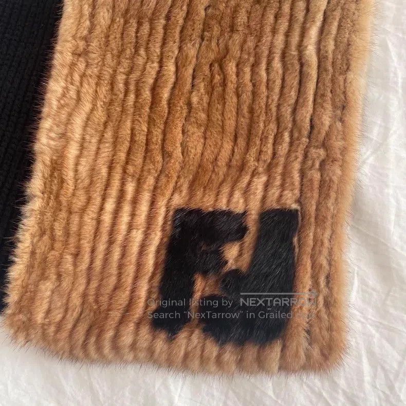 Fendi Fendi Cashmere and Wool Blend Scarf Size ONE SIZE - 2 Thumbnail