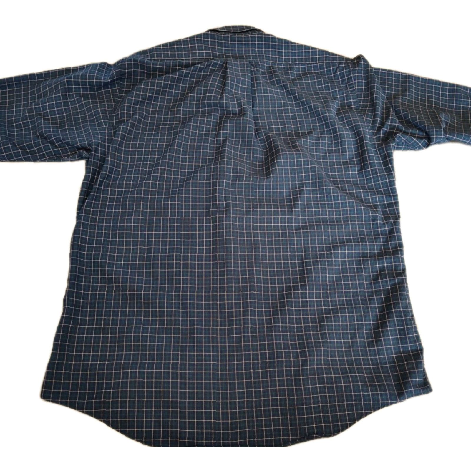 Vintage VINTAGE L.L. Bean Men's Plaid Shirt Casual Travel All Seasons Cotton Blend Blue 44 Chest Made in USA Size US L / EU 52-54 / 3 - 2 Thumbnail