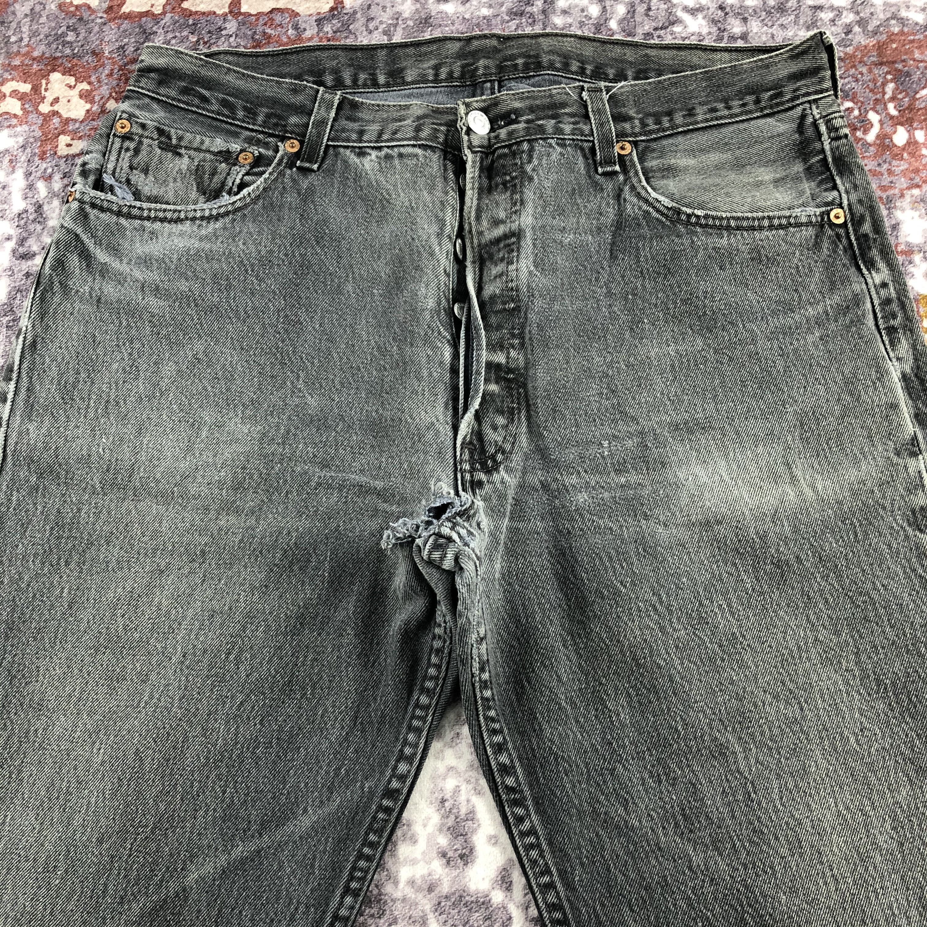 Levi's 90s Vintage Levis 501 Earth Tone Jeans-JM2602 Size US 35 - 3 Thumbnail