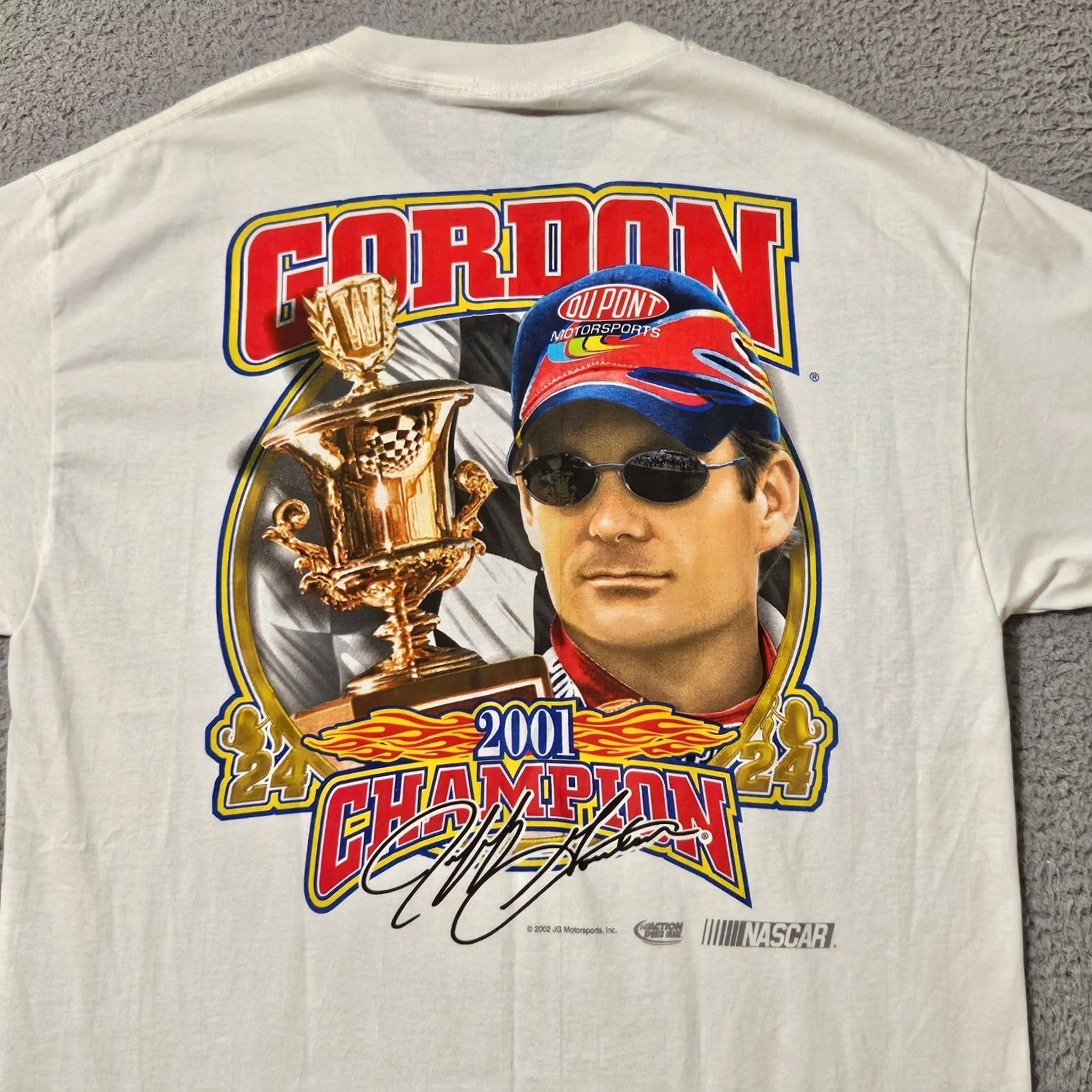Chase Authentics VINTAGE Jeff Gordon Nascar Racing Tee Shirt Size Medium White Chase Authentics M Shirt Mens 2001 Y2K VTG Size US M / EU 48-50 / 2 - 2 Thumbnail