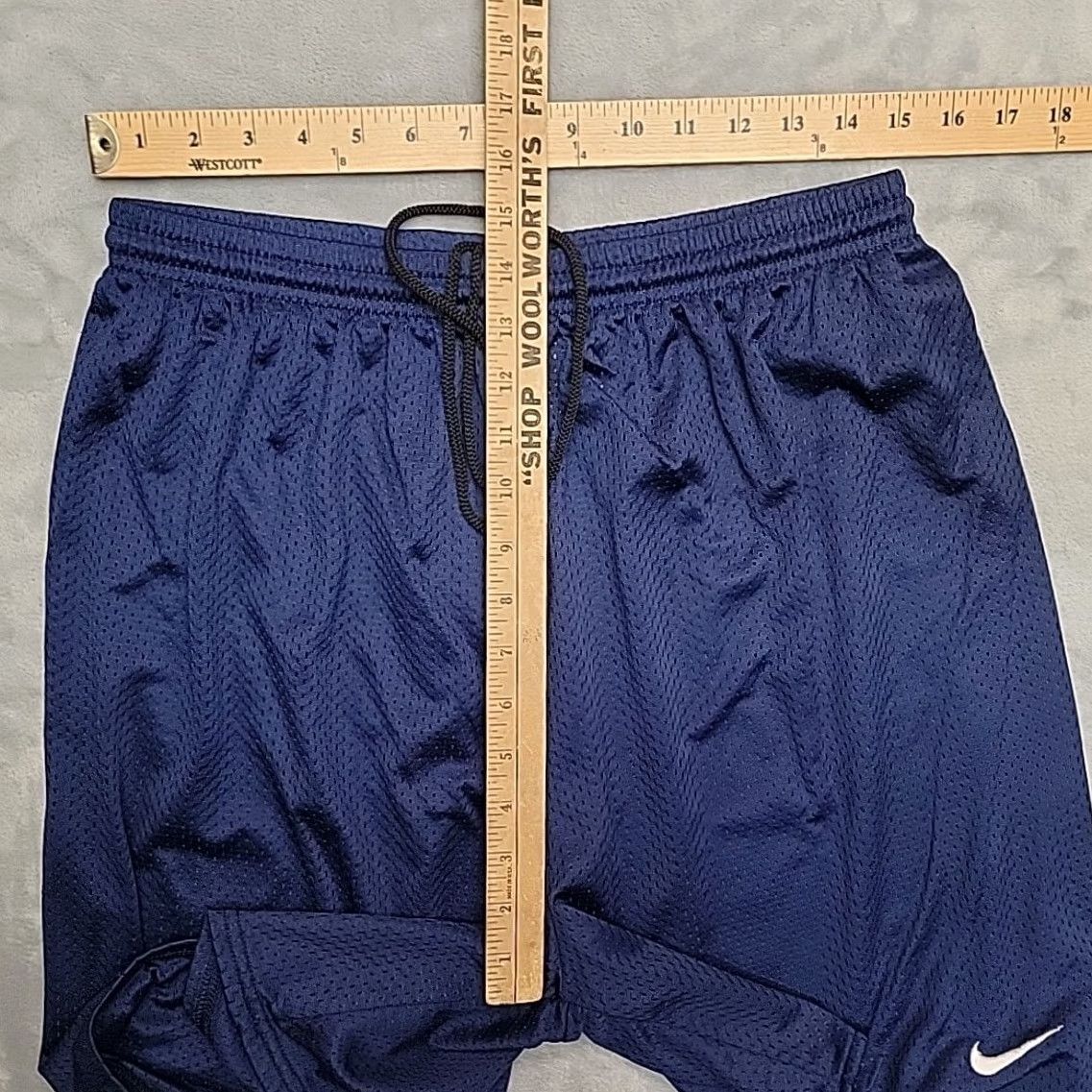 Nike VINTAGE Nike Shorts Mens XL Blue Training Running Drawstring Elastic Waist Retro Y2K Size US 36 / EU 52 - 6 Thumbnail