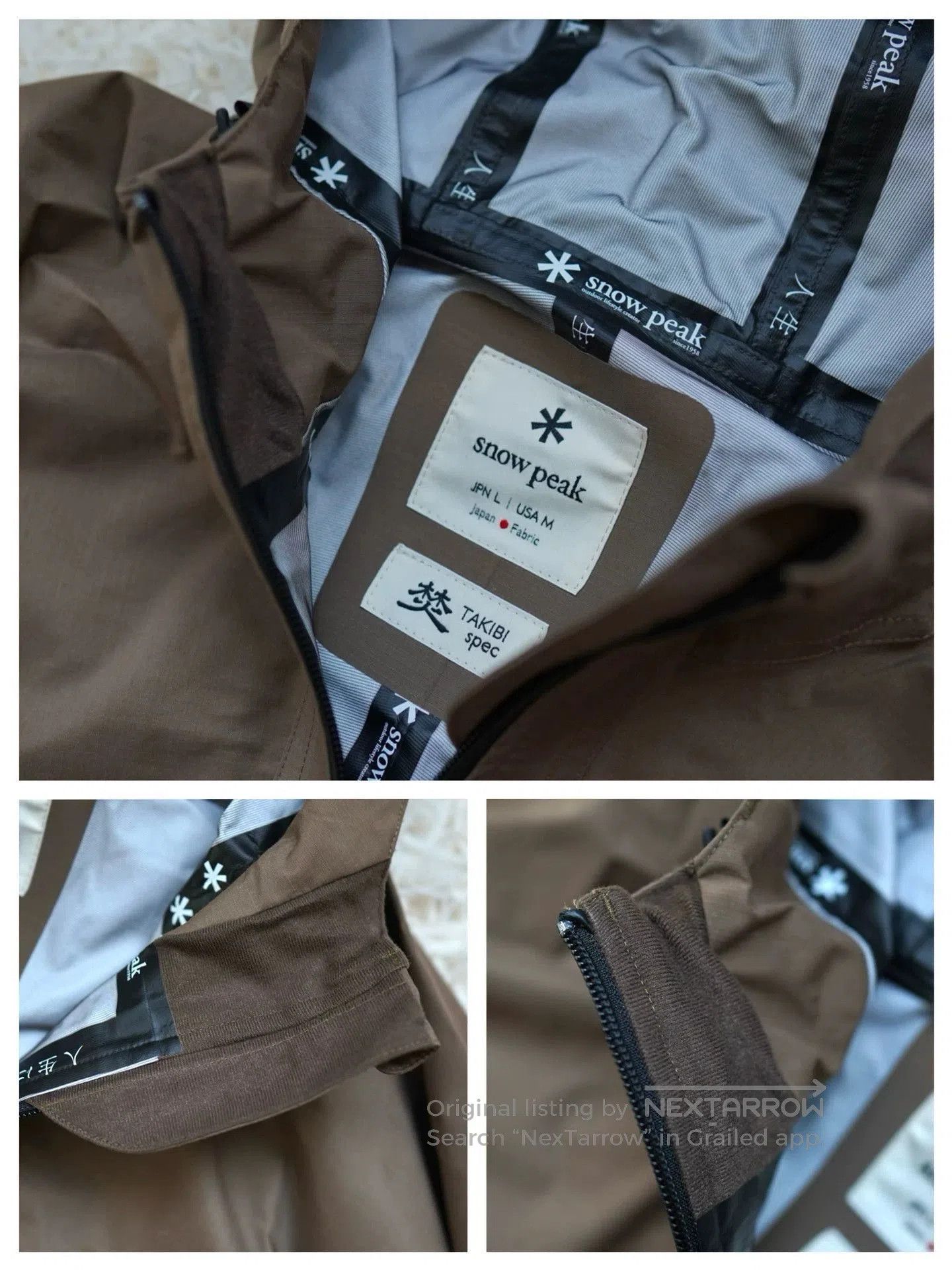 Snow Peak Brown Hooded Windbreaker Jacket Size M. Size US M / EU 48-50 / 2 - 2 Thumbnail