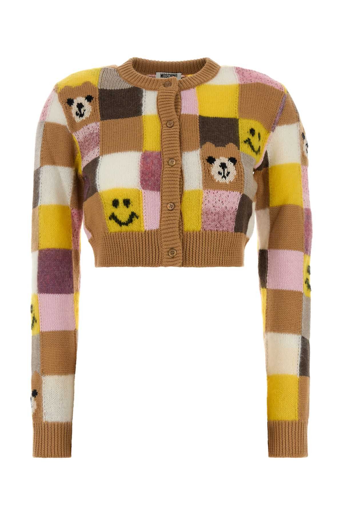 Moschino Embroidered Nylon Blend Cardigan Size M / US 6-8 / IT 42-44 - 1 Thumbnail