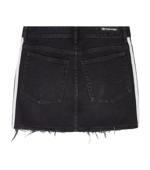 Adidas × Balenciaga o1la1rc1a0924 Mini Skirt in Black/White Size 26" / US 2 / IT 38 - 6 Thumbnail
