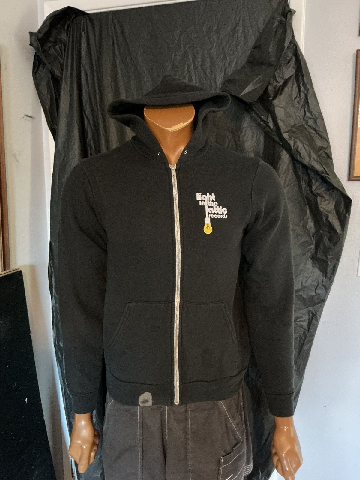 American Apparel Light In The Attic Records Black Fleece Full Zip Hoodie Size US S / EU 44-46 / 1 - 12 Thumbnail
