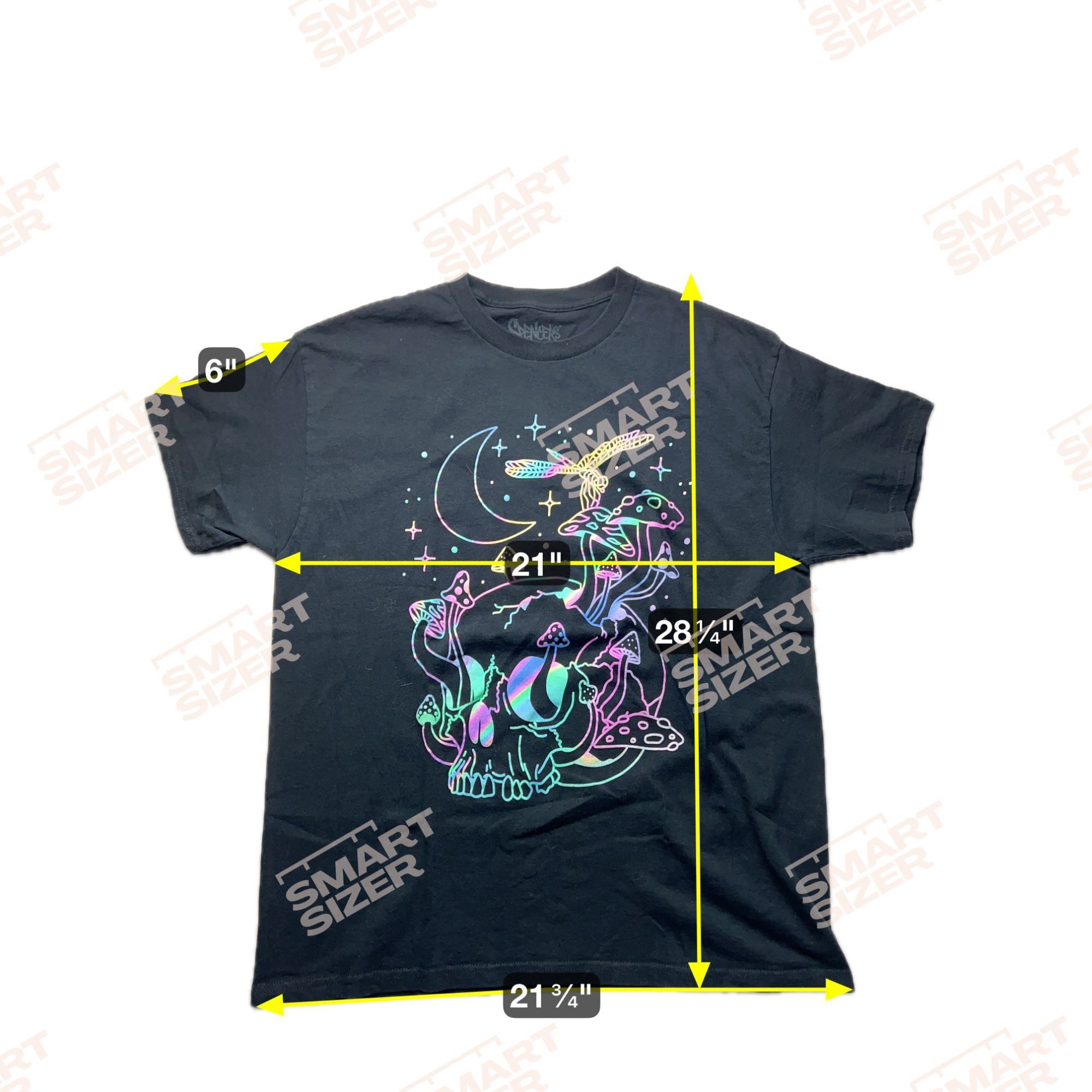 Other Mushroom Skull Psychedelic Large Glow In Dark T-Shirt Shirt Size US L / EU 52-54 / 3 - 5 Thumbnail