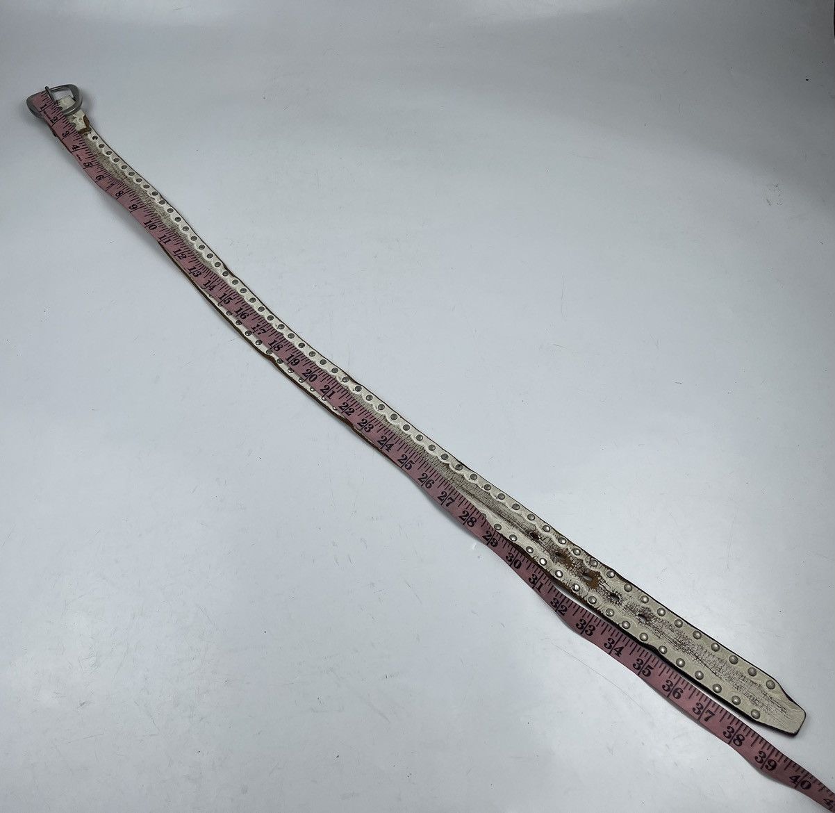 Japanese Brand × Seditionaries distressed studded leather belt tc25 Size 34 - 3 Thumbnail
