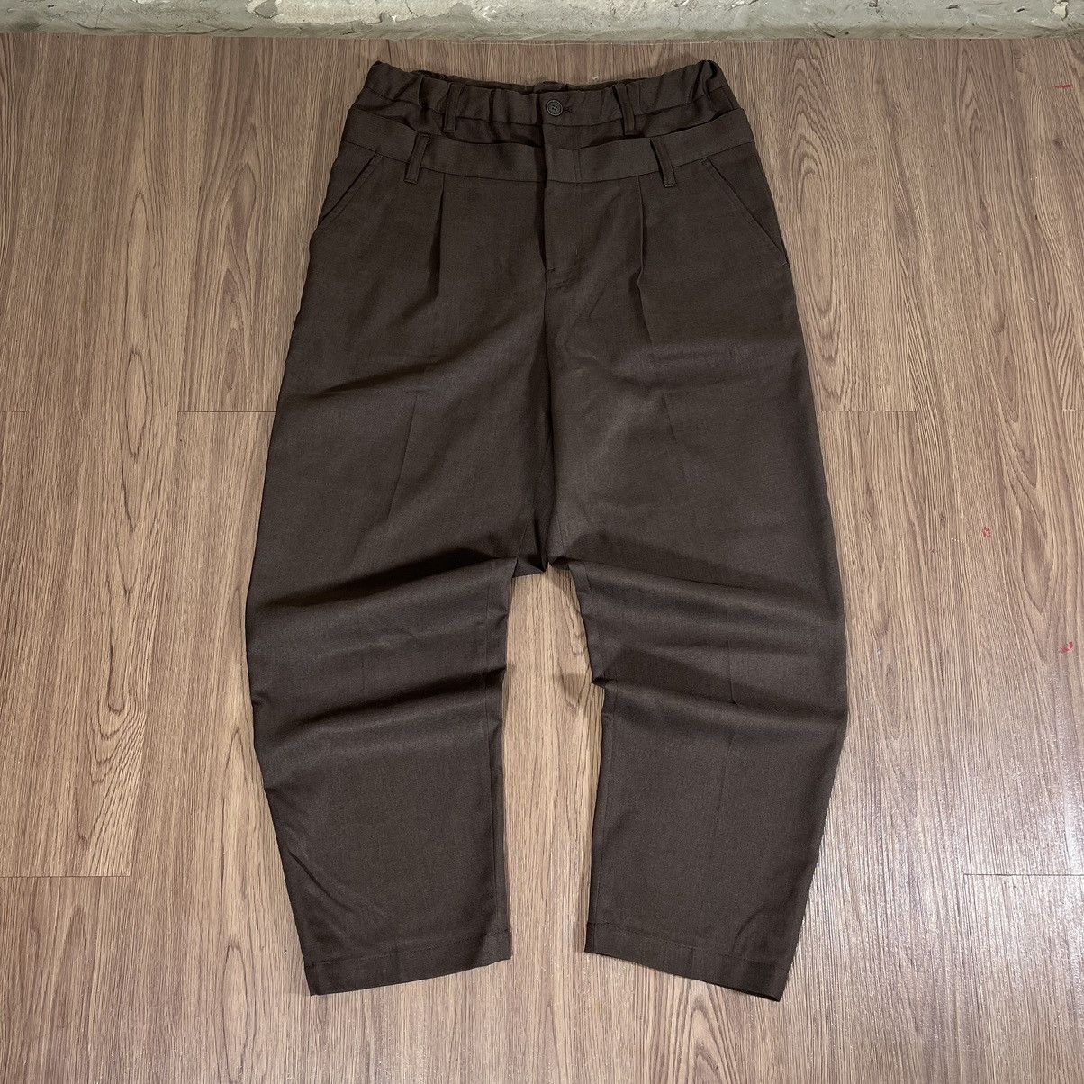 Frapbois Frapbois Double Waist Tailored Trousers Brown Size US 32 / EU 48 - 1 Thumbnail
