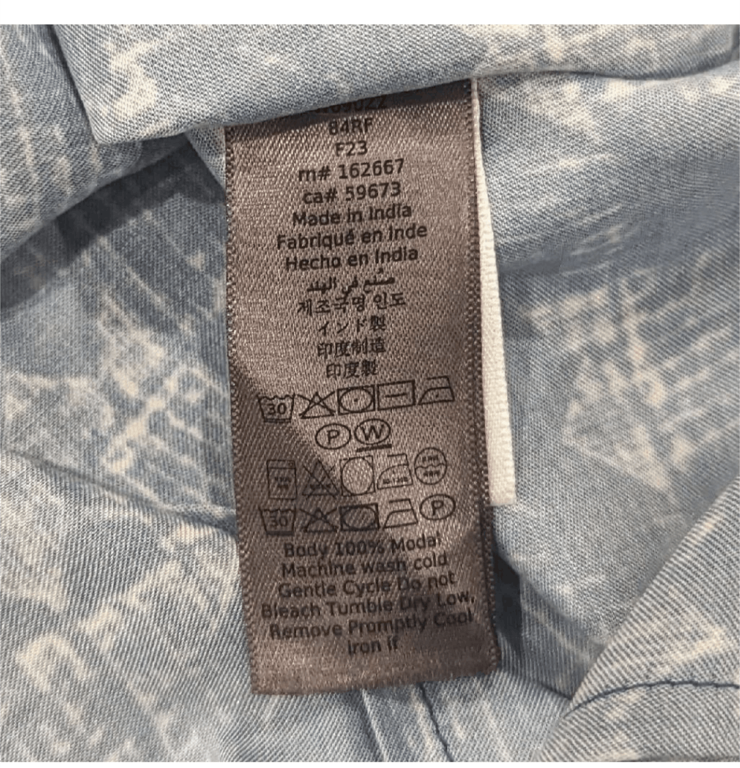 John Varvatos John Varvatos Printed SS Button Up Shirt Blue Small Size US S / EU 44-46 / 1 - 5 Thumbnail