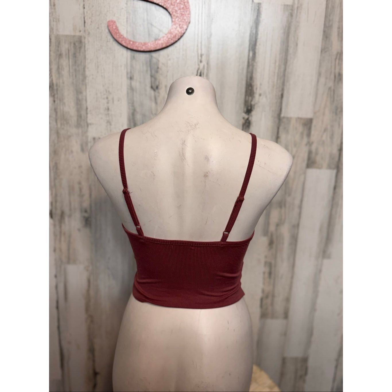 Other Bozzolo Ribbed Twist Front Crop Cami Women’s Small Mauve Pink Adjustable Strap Tank Size S / US 4 / IT 40 - 5 Thumbnail