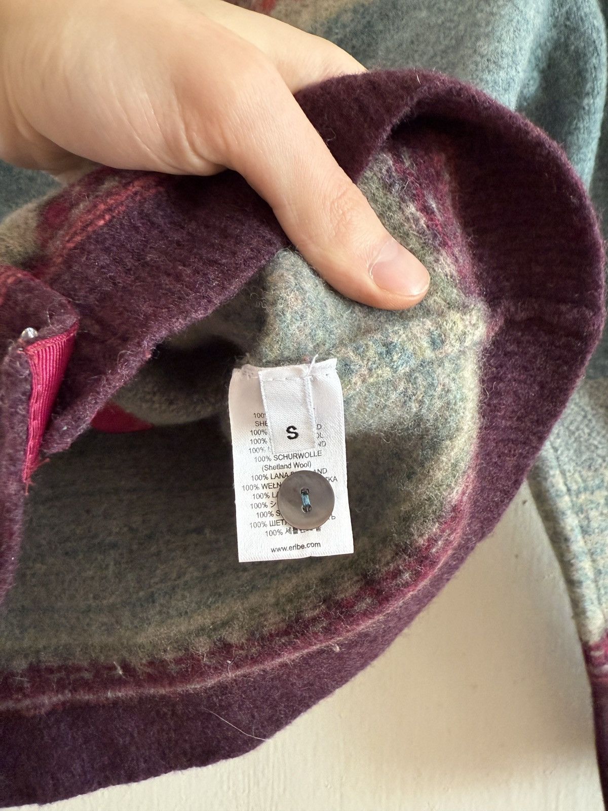 Other Vintage Eribe of Scotland Alpine Women’s Cardigan Old Rose Size S / US 4 / IT 40 - 8 Thumbnail