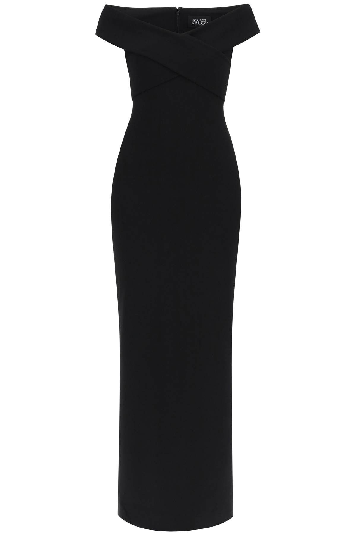 image of Solace London Maxi Dress Ines With in Nero, Women's (Size Medium)