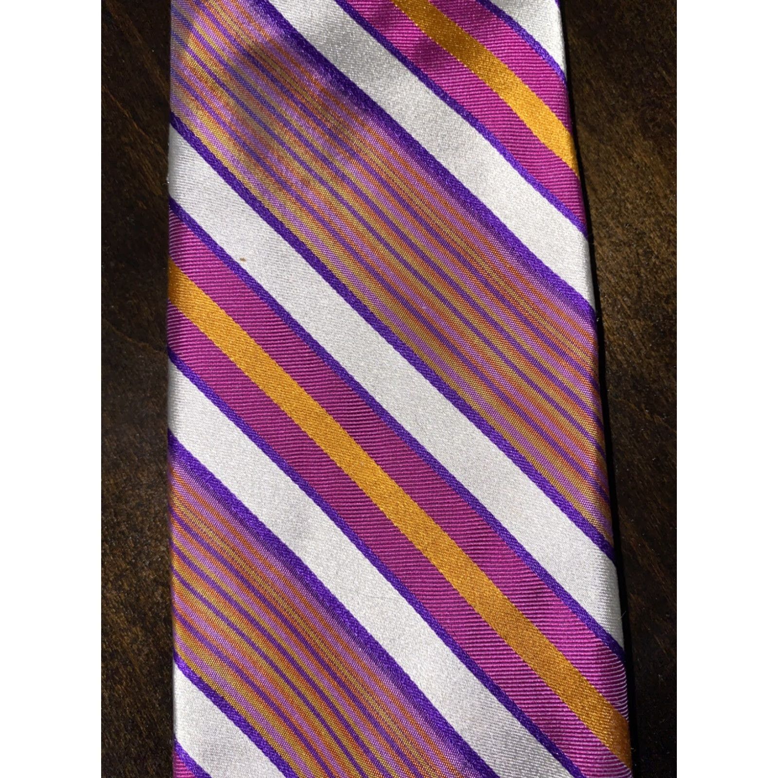 Robert Talbott Robert Talbott Multi Color Striped Silk Tie 59 In Mens Tie 100% Silk Classic 57-60 in Multi-Color Size ONE SIZE - 4 Thumbnail
