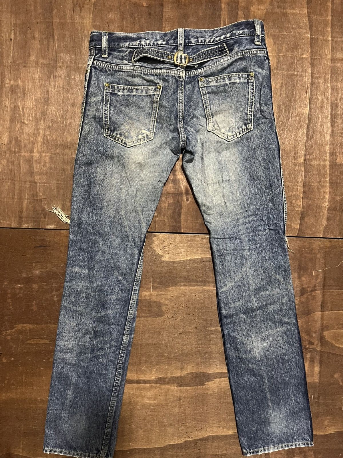 Japanese Brand Y2k only anarchist are pretty faded mud wash distressed Size 29" - 7 Thumbnail