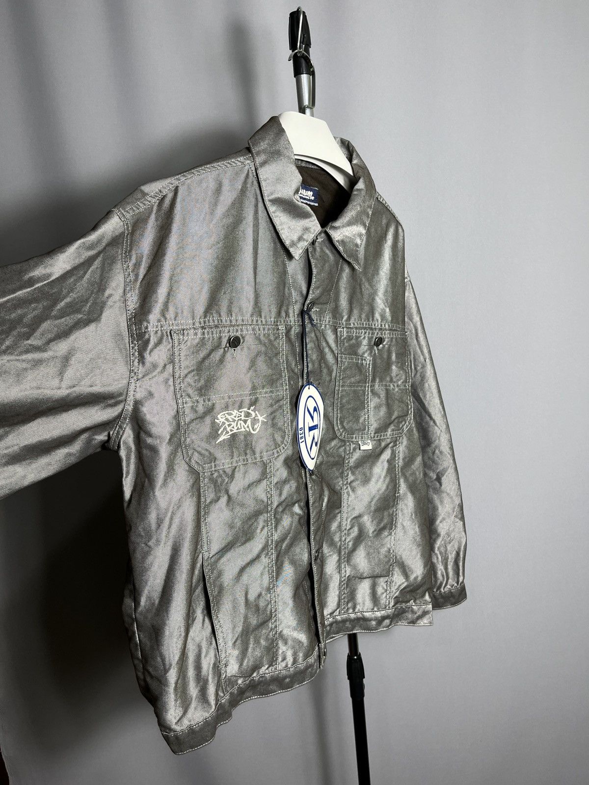 Other Redrum denim jacket hip hop rap grey men’s button Size US M / EU 48-50 / 2 - 4 Thumbnail