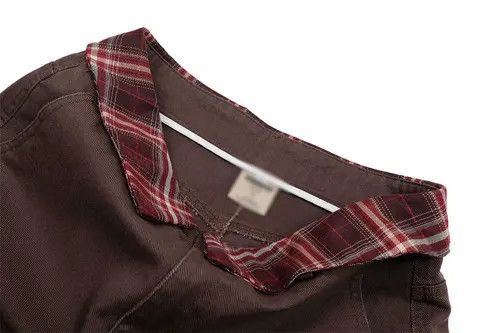 Handmade × Japanese Brand × Jean Pants Loose wide-leg patchwork waist plaid casual jeans Size US 32 / EU 48 - 4 Thumbnail
