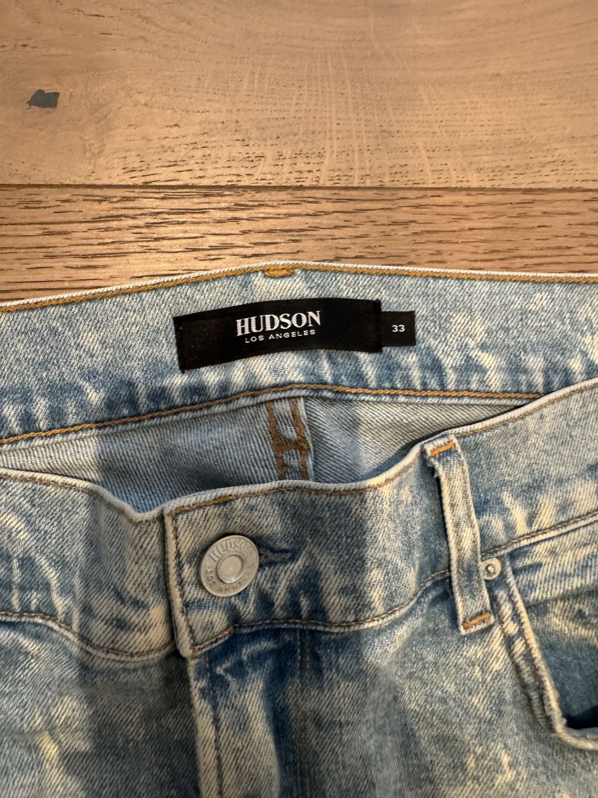 Hudson HUDSON AXL Skinny Fit Acid Wash Jeans – Size 33 Size US 33 - 3 Thumbnail