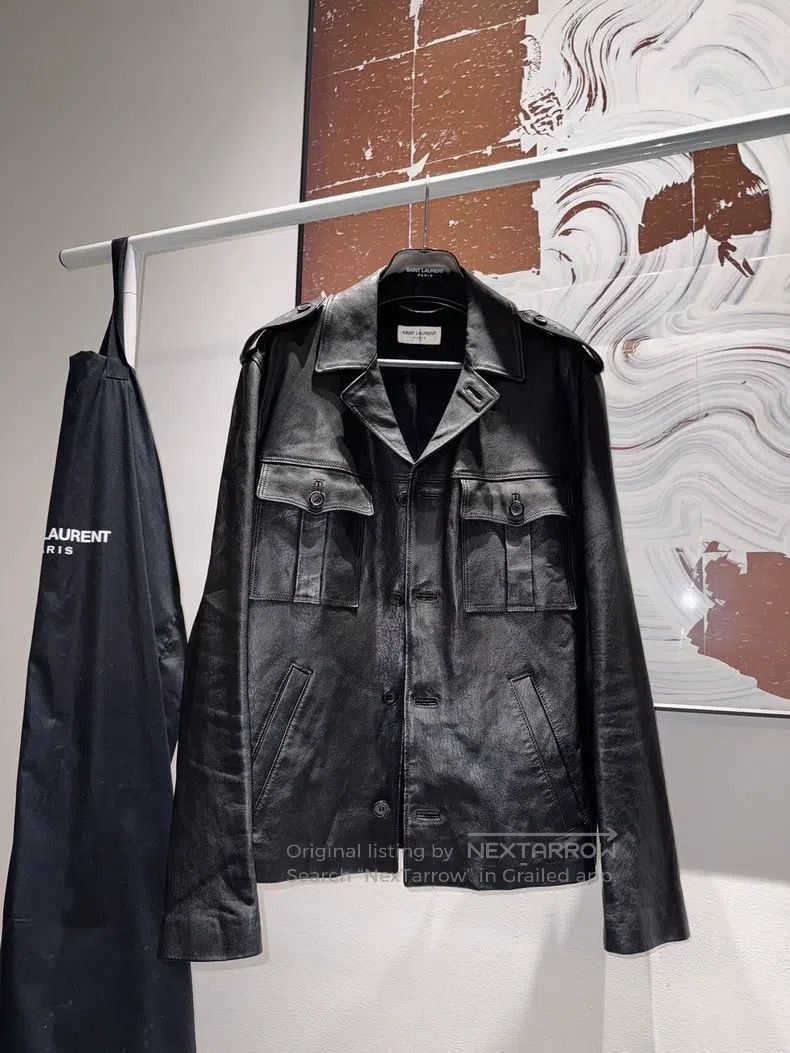 Saint Laurent Paris Saint Laurent Paris Hunting Style Quinn Leather Jacket Size US L / EU 52-54 / 3 - 1 Thumbnail