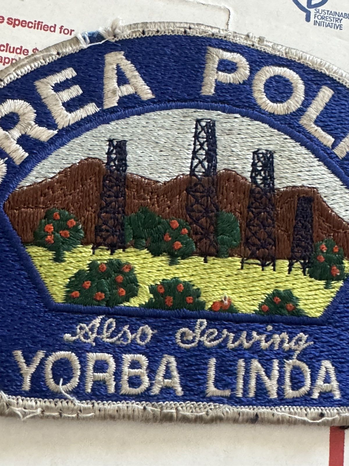 Other 90s BREA POLICE Sew-On Patch Yorba Linda California USA Size ONE SIZE - 5 Thumbnail