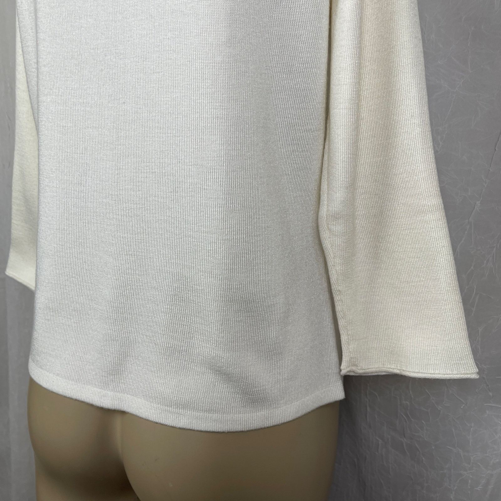 Vintage VTG Y2K Caslon Cream Sweater Mock Turtle Neck Cozy Scandi Size M / US 6-8 / IT 42-44 - 13 Thumbnail