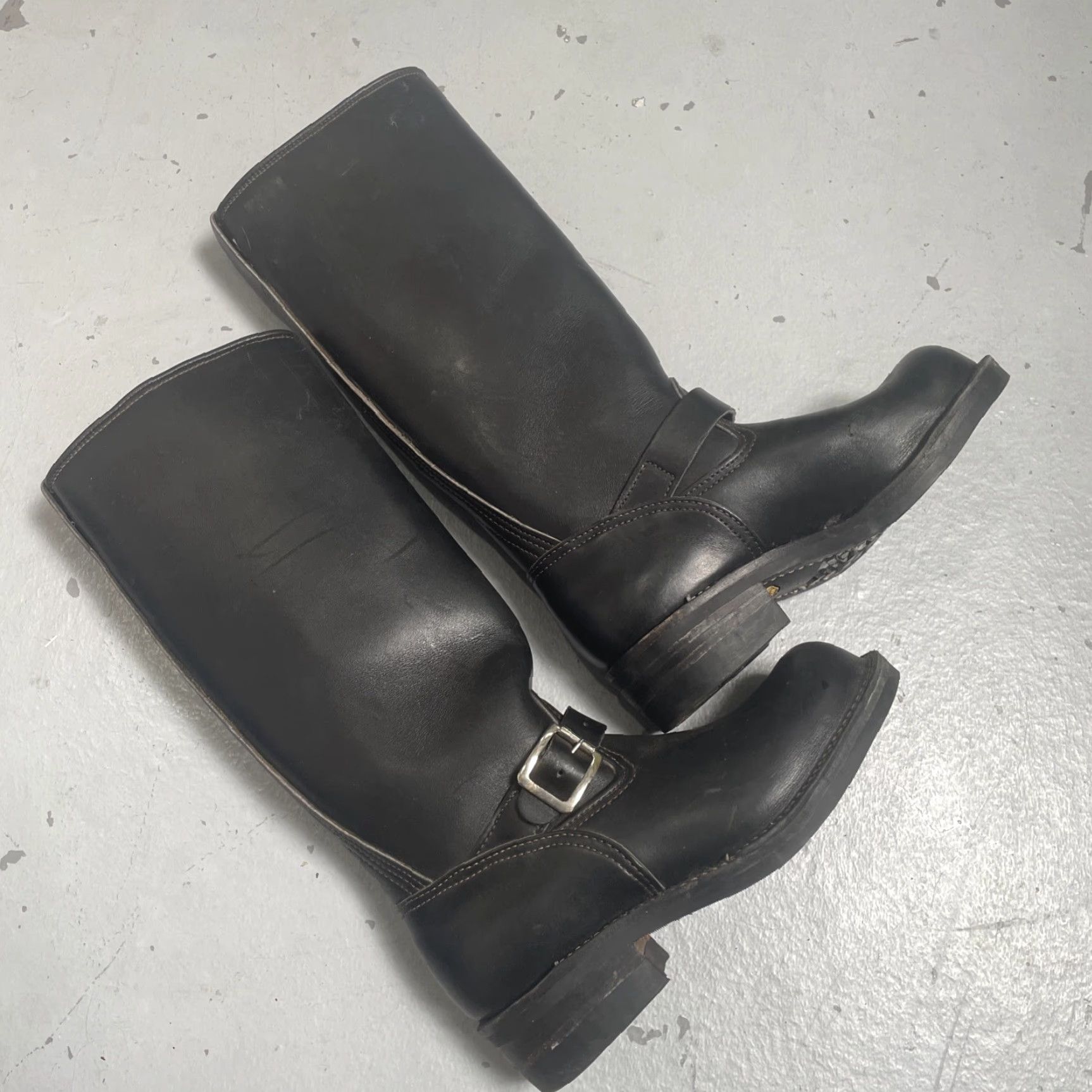 Vintage Langlitz Leather Motorcycle Biker Boots Mens? Womens? 6.5 D Black US Made USA Vintage 90s Leather Shoe Size US 7 / IT 37 - 6 Thumbnail