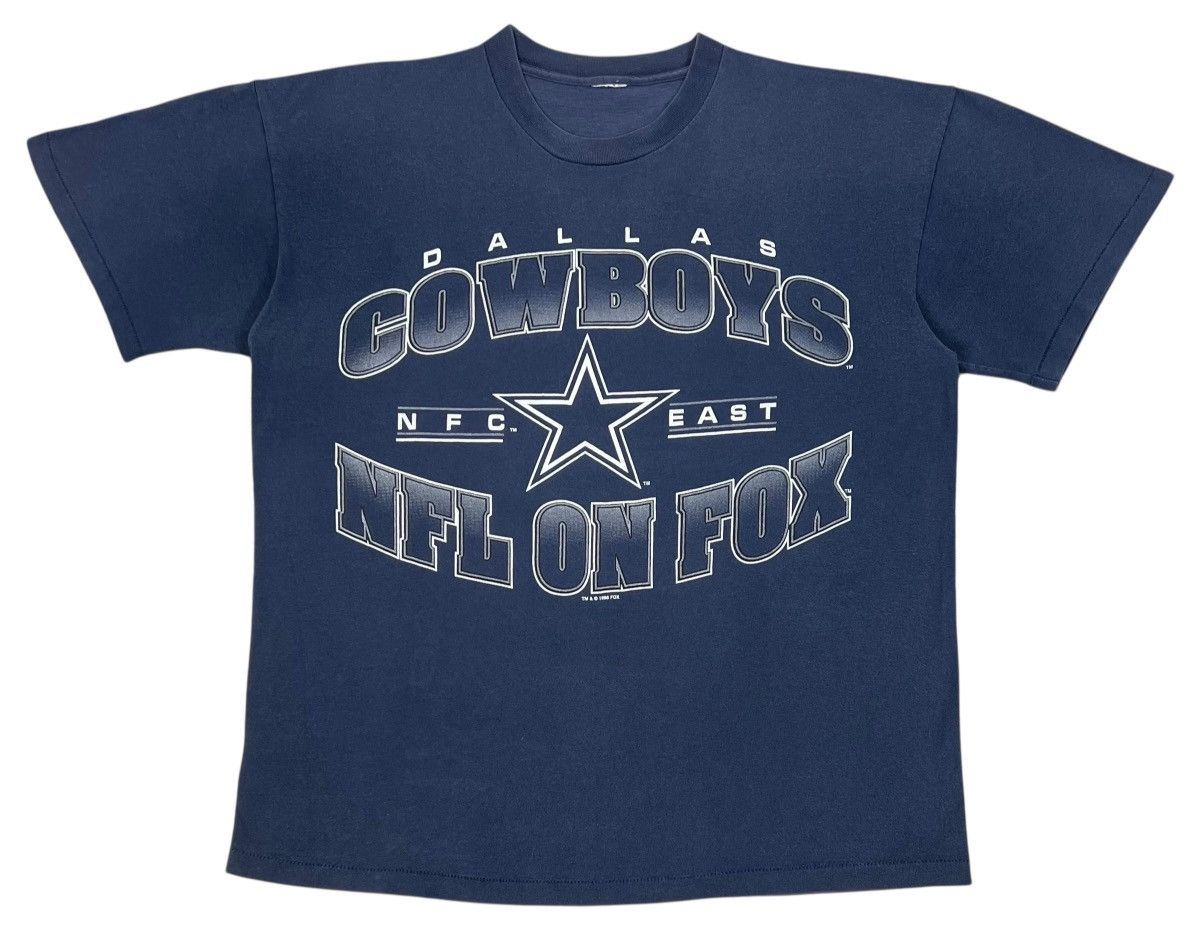 NFL Vintage Sunfaded Dallas Cowboys On Fox 1996 Tee Size US XL / EU 56 / 4 - 1 Thumbnail