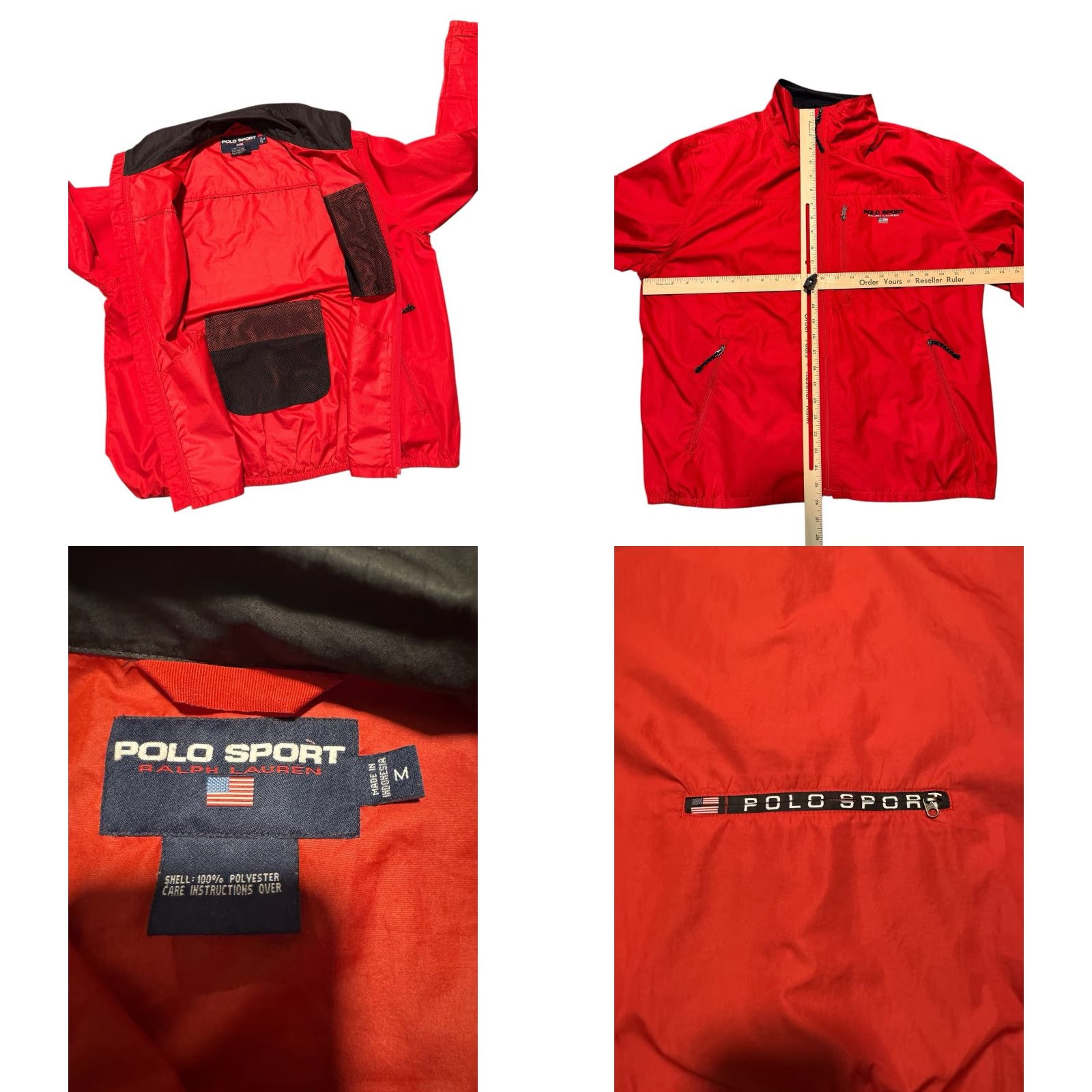 Vintage VINTAGE POLO SPORT Jacket Full Zip USA Flag Red M Men Bomber Streetwear 90s Size US M / EU 48-50 / 2 - 9 Thumbnail