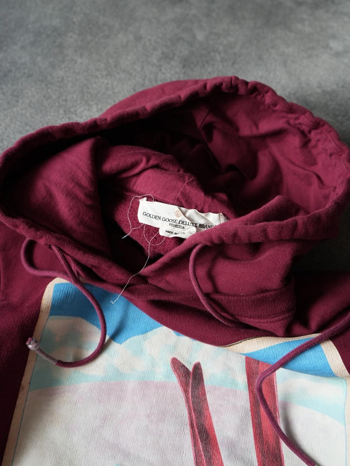 Golden Goose Golden Goose Distressed "Ski Print" Crew Oversized Hoodie Size S / US 4 / IT 40 - 6 Thumbnail