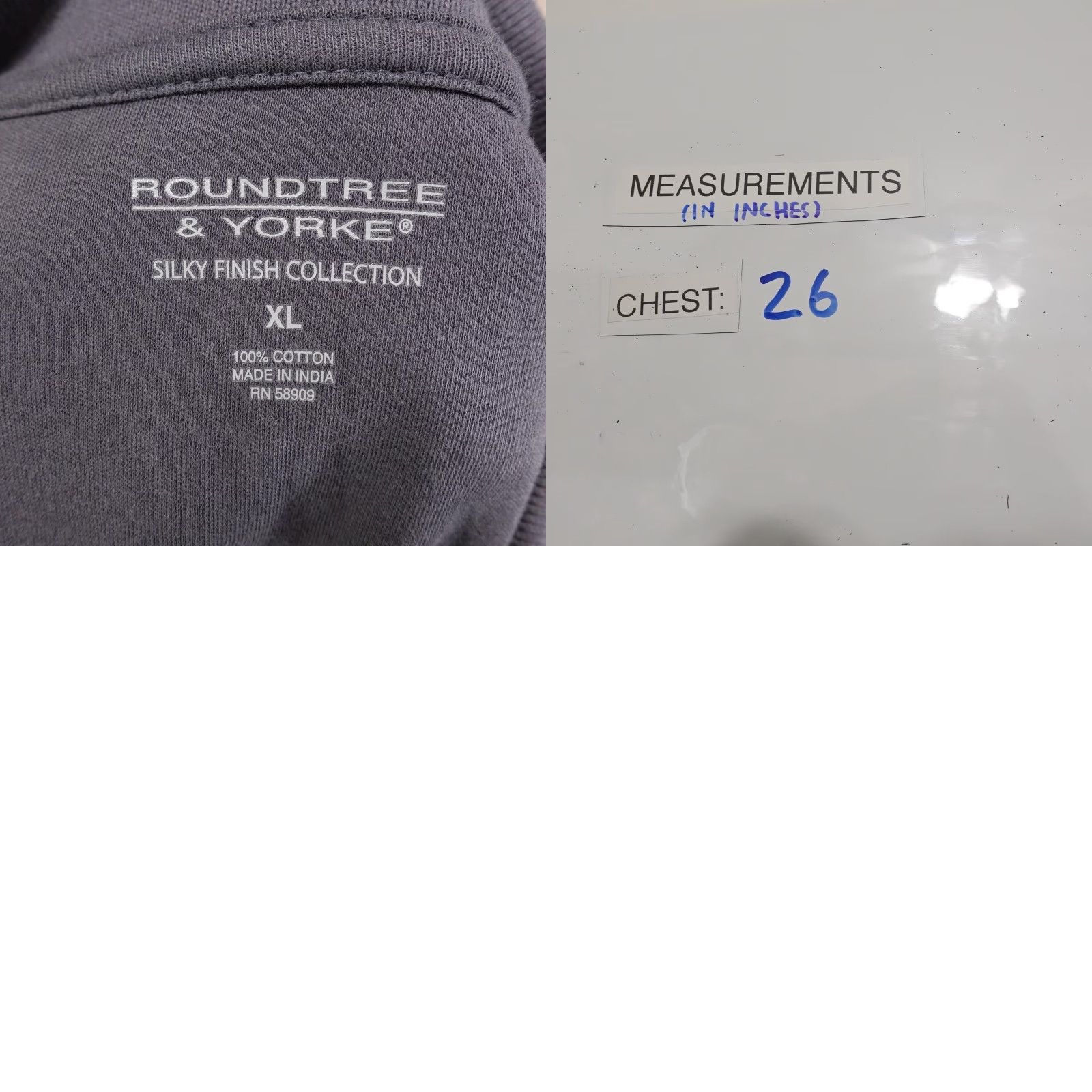 Roundtree & Yorke VINTAGE? No. Roundtree & Yorke Shirt Men XL Gray Long Sleeve Polo Silky Finish Cotton Casual Mens XL Gray Polo Size US XL / EU 56 / 4 - 8 Thumbnail