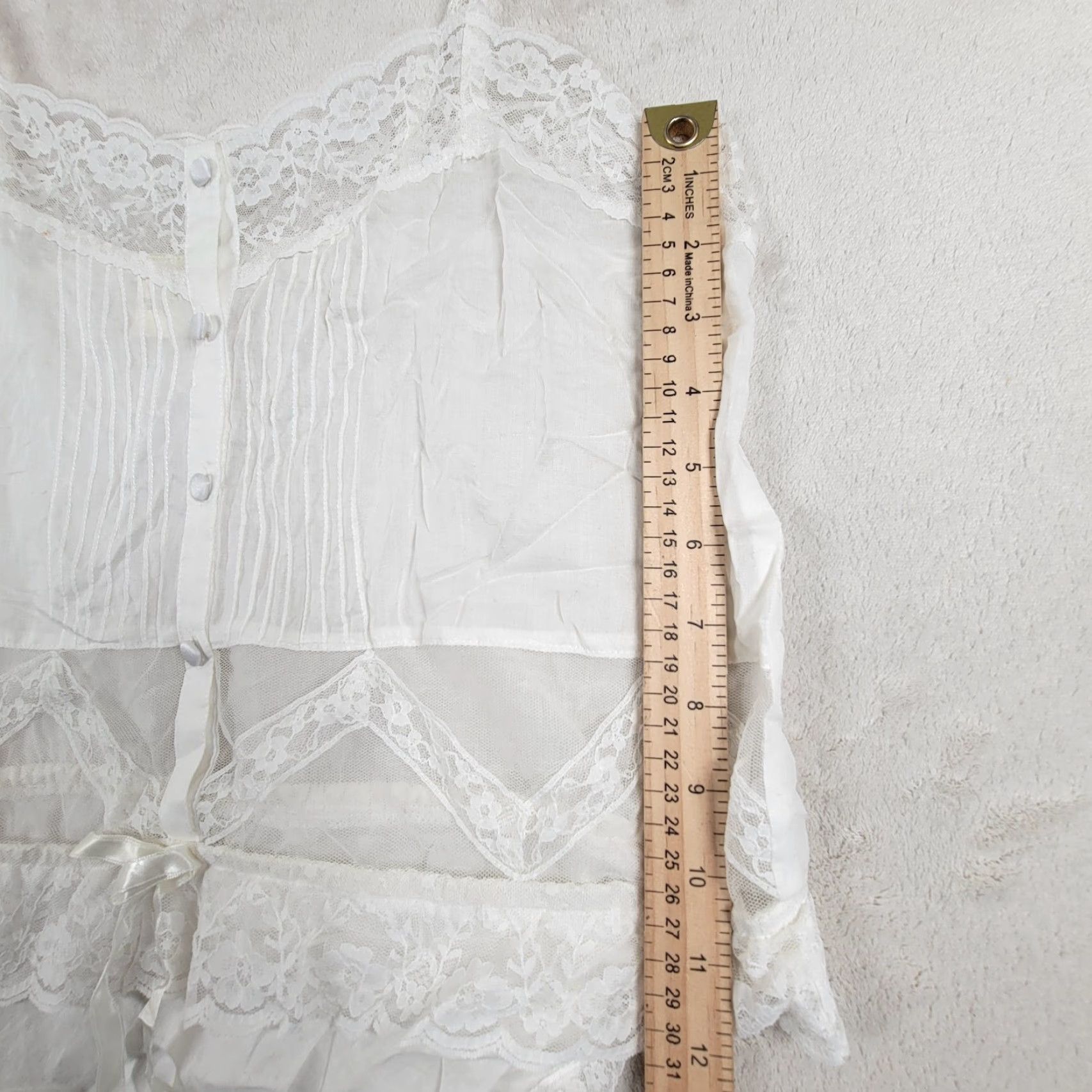 Victoria's Secret VINTAGE Victoria's Secret Teddy Bodysuit Ivory Lace Satin 1990s M Womens Size M / US 6-8 / IT 42-44 - 6 Thumbnail