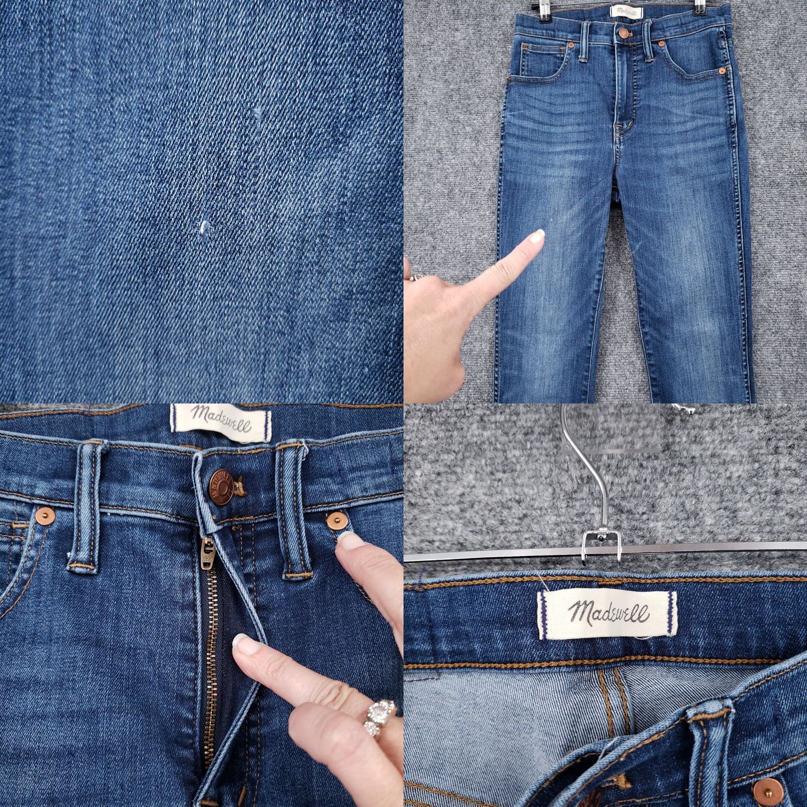 Madewell Madewell Jeans Womens 27 Blue High Rise Skinny Stretch Medium Wash Denim Jeans Women Tailored Comfort Pockets 5-Pocket Size 27" / US 4 / IT 40 - 8 Thumbnail
