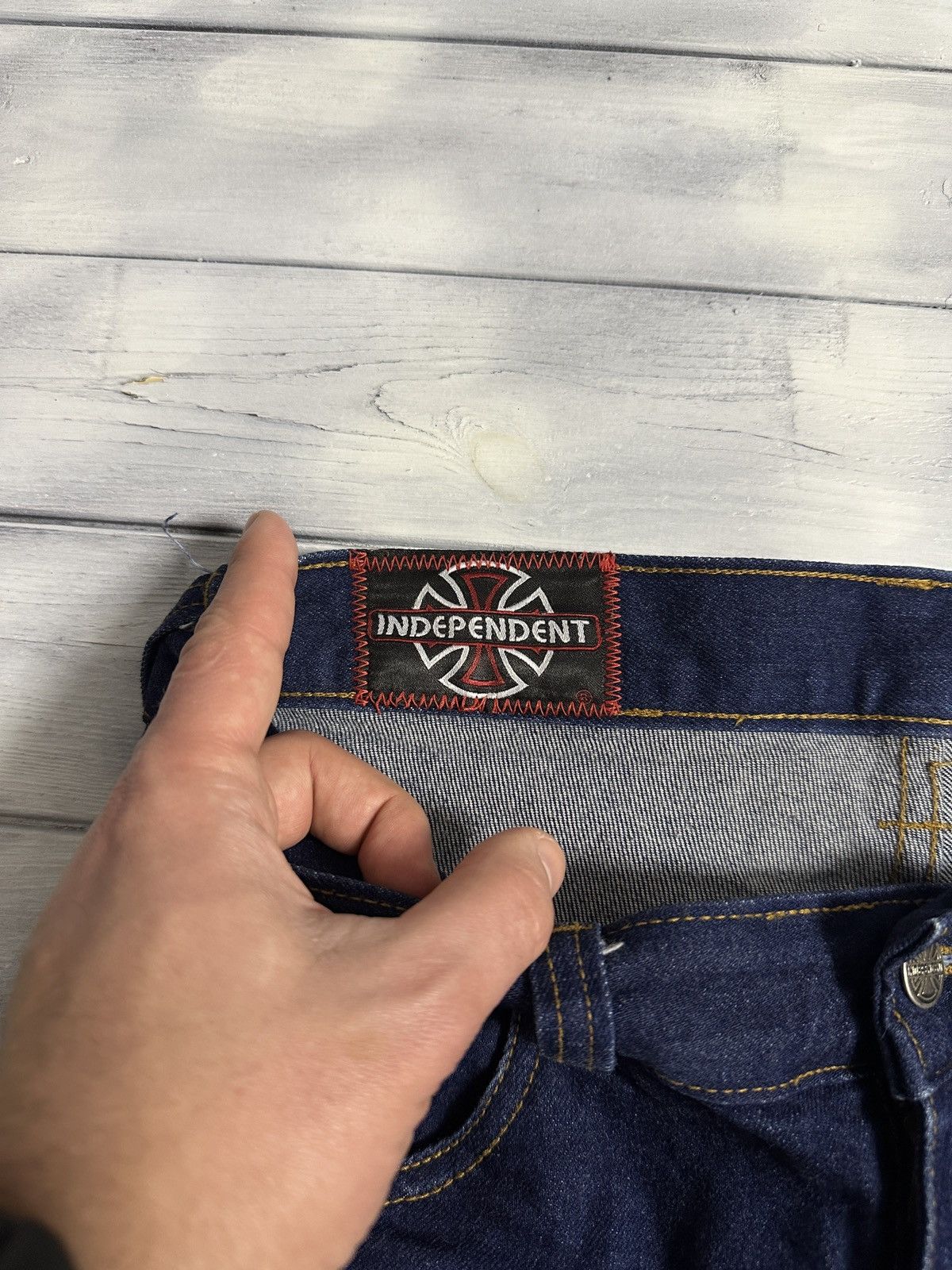 Independent Truck Co. Rare Jeans Independent Japan Y2K Style. Size US 30 / EU 46 - 9 Thumbnail