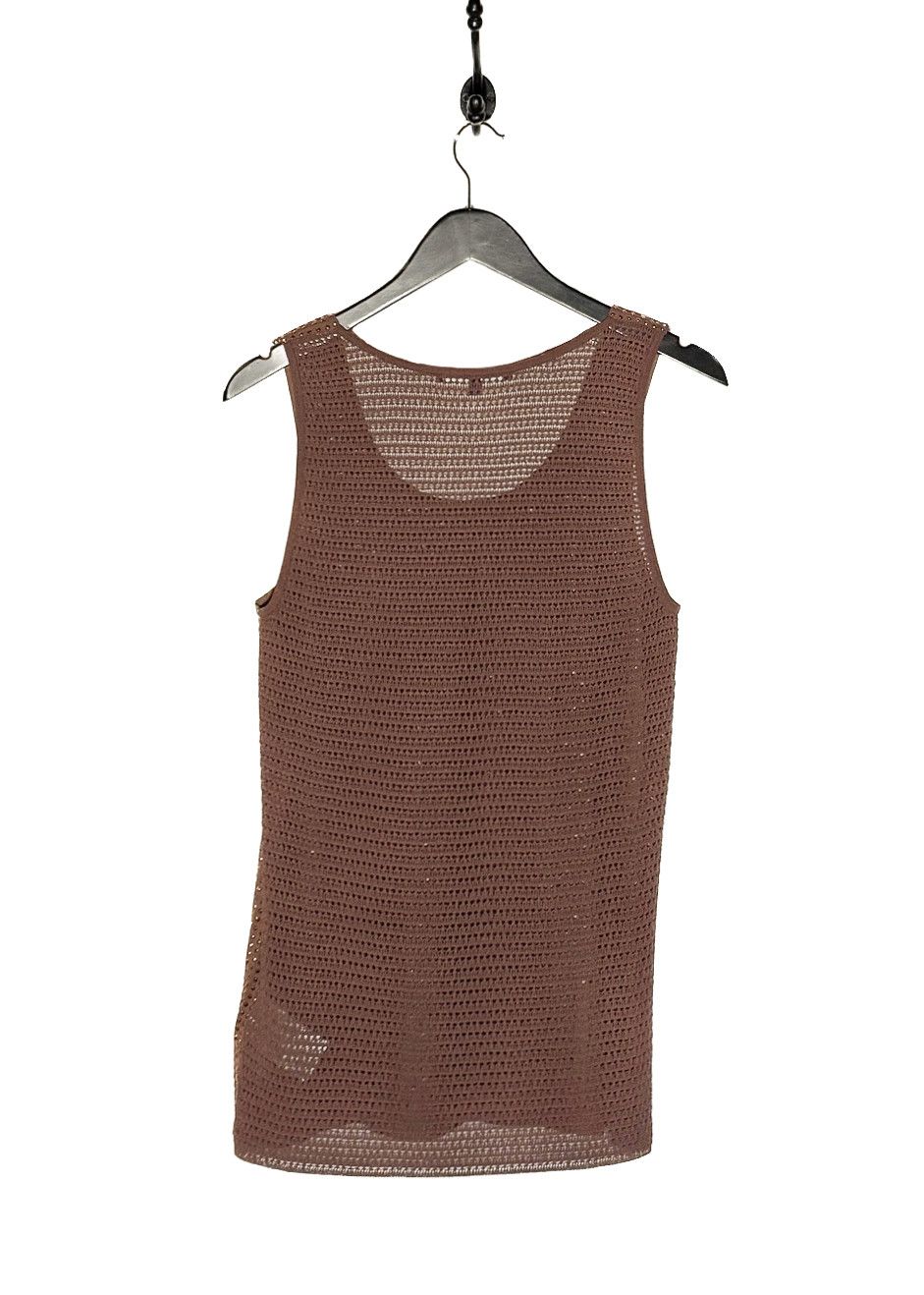 Gucci Gucci Brown Metallic Studs Embellished Silk Tank Top Size S / US 4 / IT 40 - 4 Thumbnail