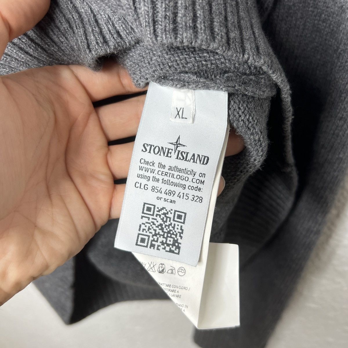 Stone Island Stone Island Knitwear Sweater Jumper Heavy Half Zip Grey Size US XL / EU 56 / 4 - 6 Thumbnail