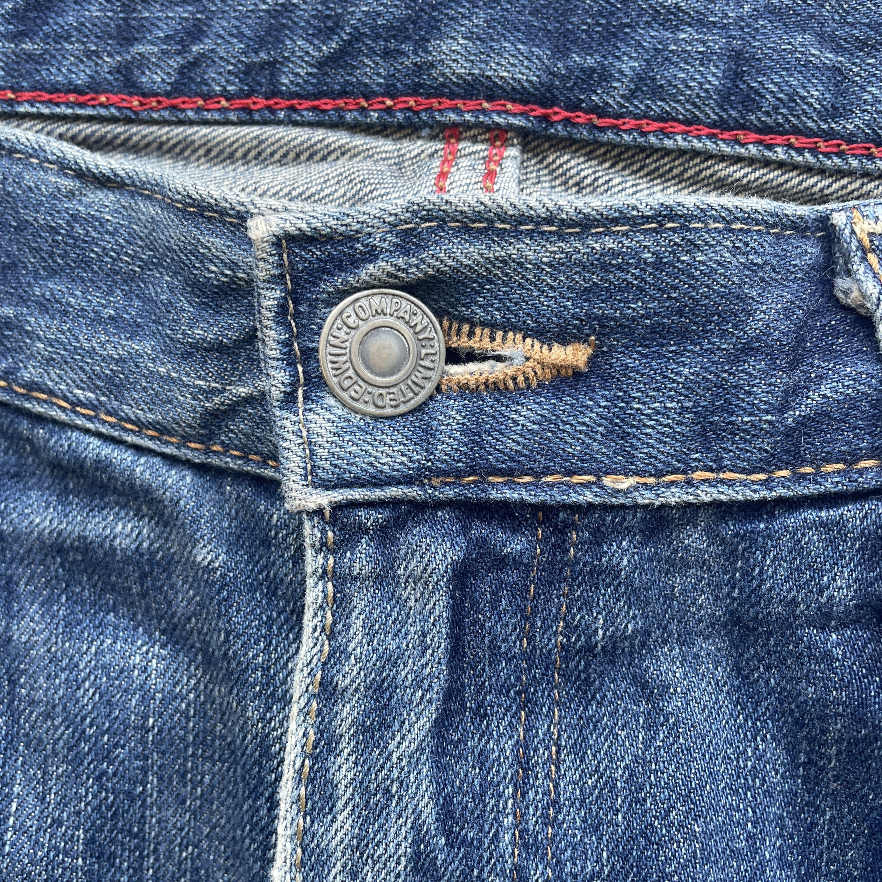 Edwin Vintage Edwin XV Distressed Rusty Jeans Faded Denim Pants Size US 32 / EU 48 - 6 Thumbnail