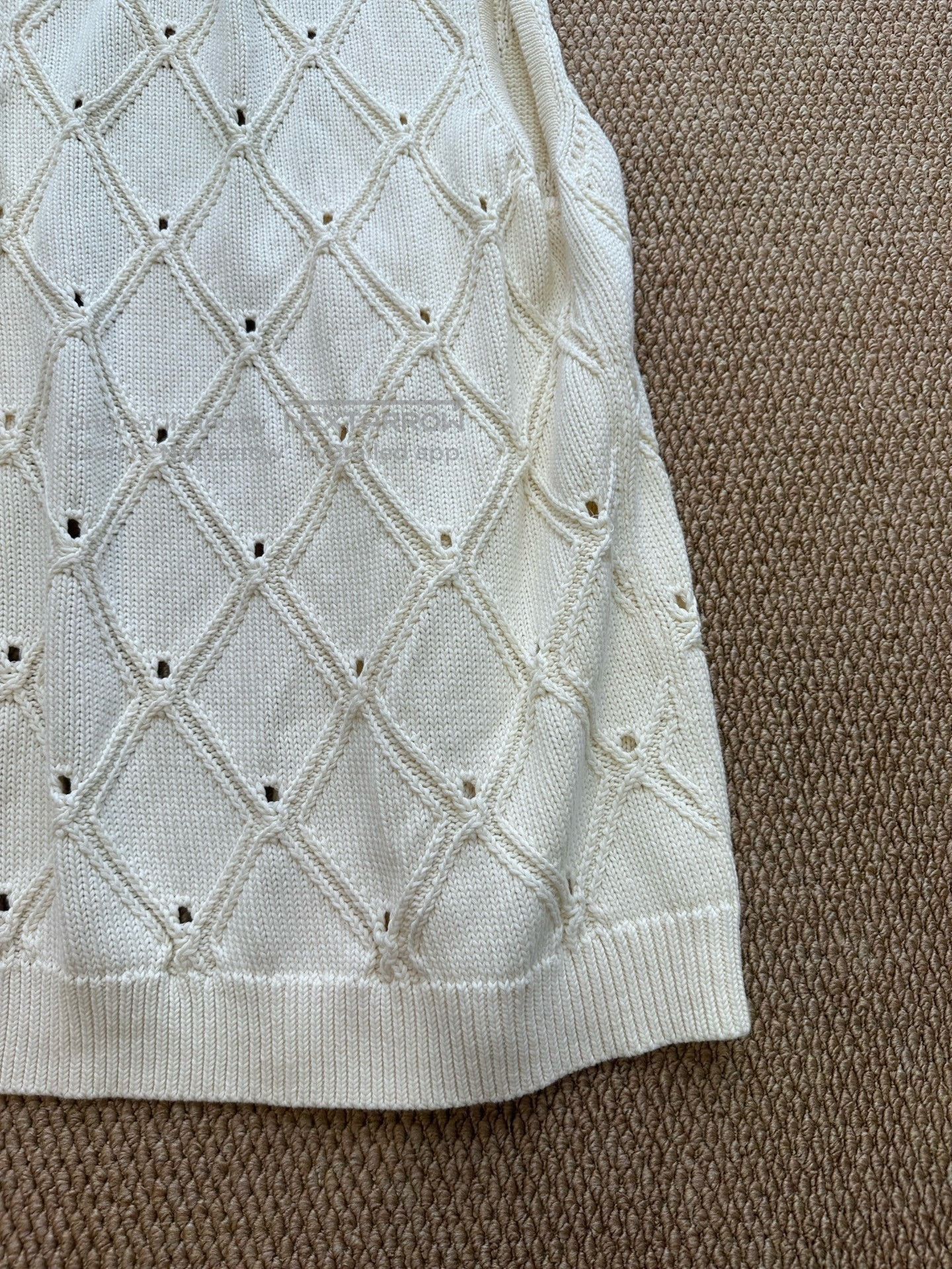 Namacheko Namacheko Beige Diamond Knit Vest/ Size US XS / EU 42 / 0 - 6 Thumbnail