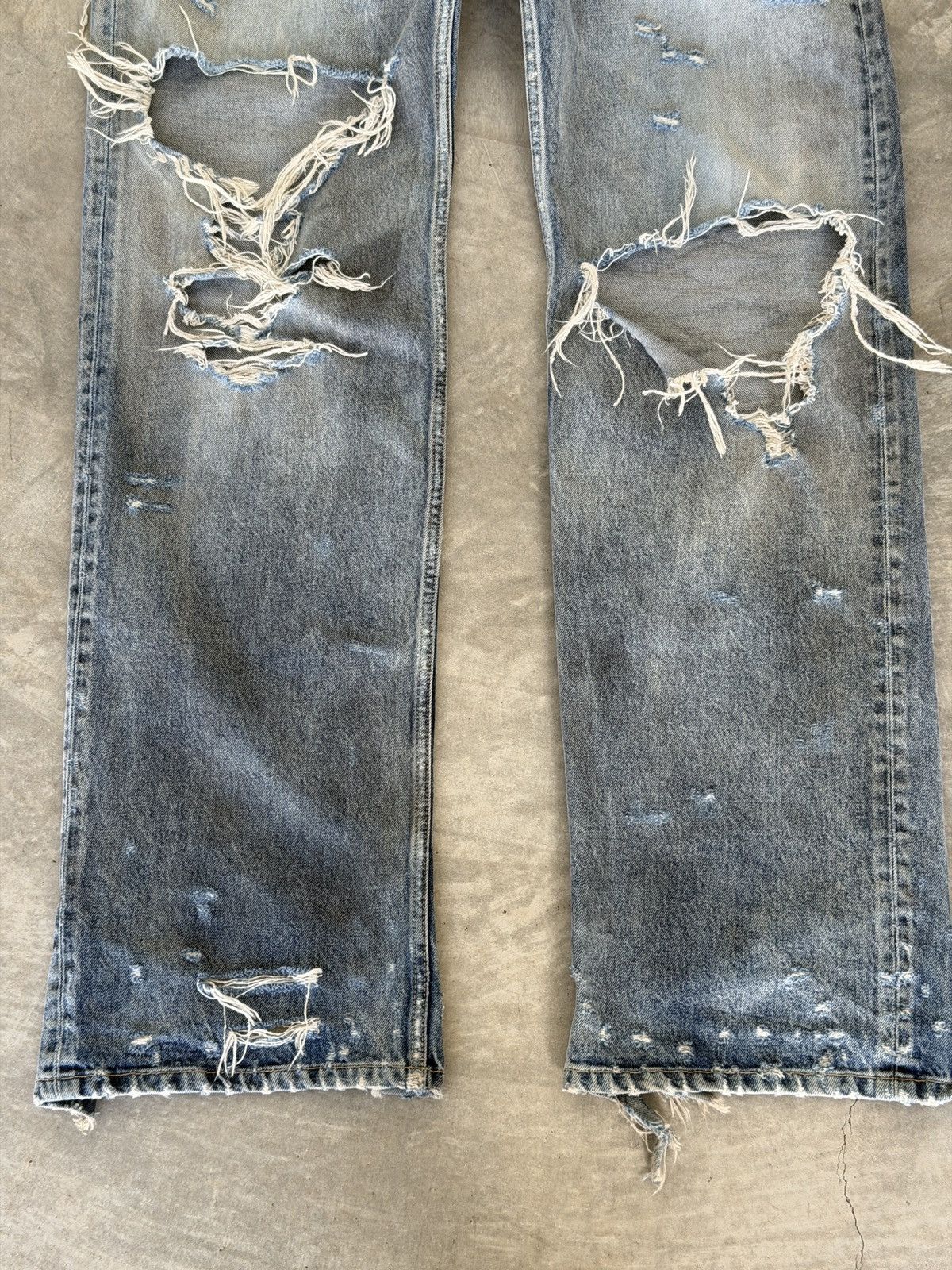 Balenciaga SOLD**Balenciaga SS23 destroyed mudwash jeans Size US 34 / EU 50 - 2 Thumbnail