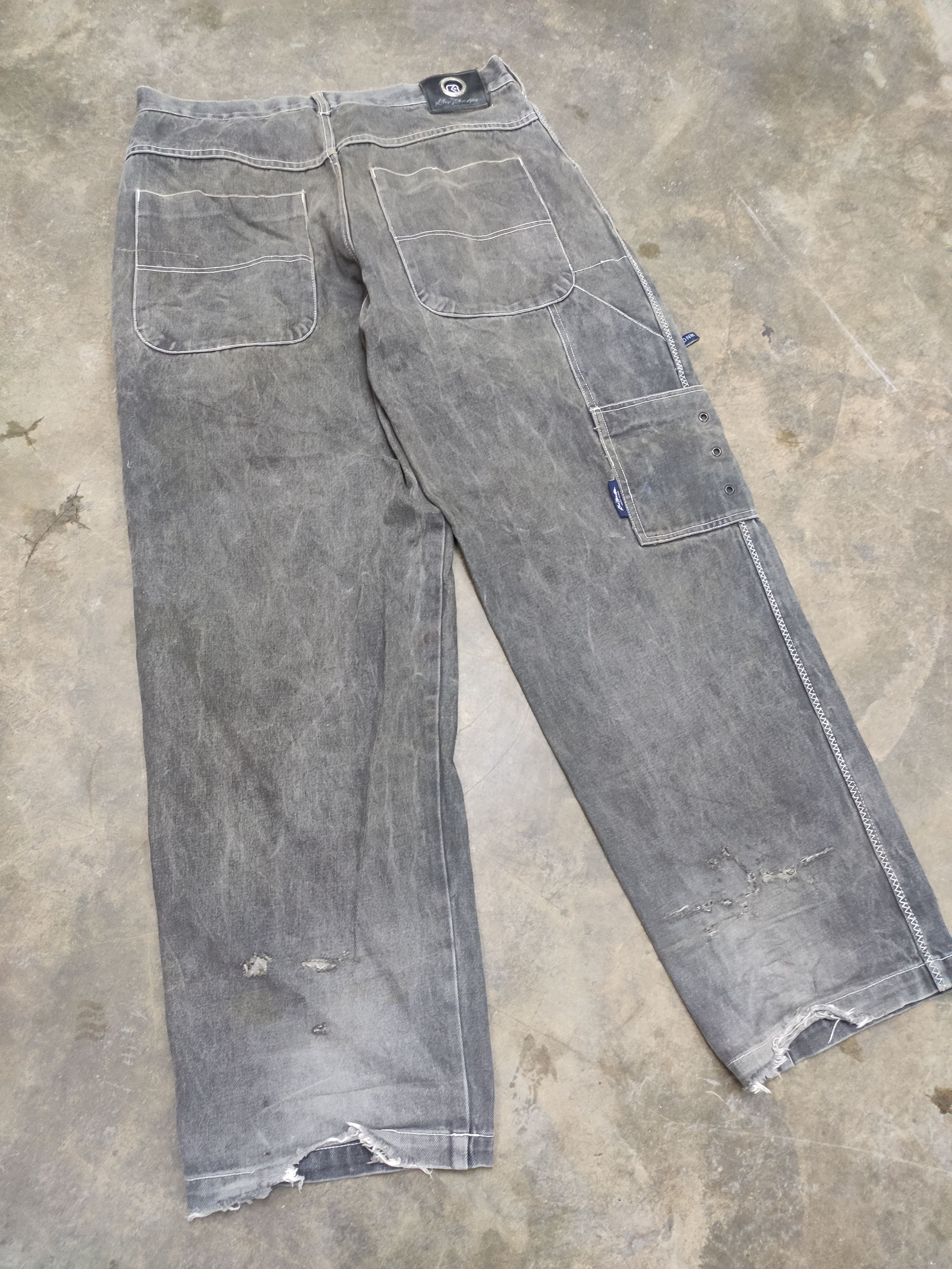 Fubu 🔥 Kno Betta savvy denim baggy JNCO design hype faded Size US 36 / EU 52 - 16 Thumbnail