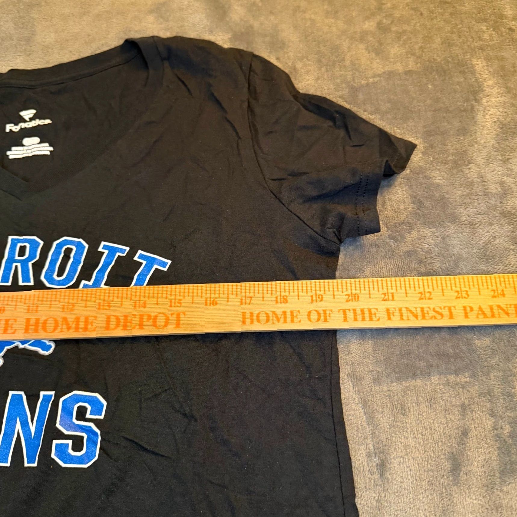 Vintage Fanatics Detroit Lions V Neck T Shirt Black Blue NFL Football Womens Large Size L / US 10 / IT 46 - 5 Thumbnail