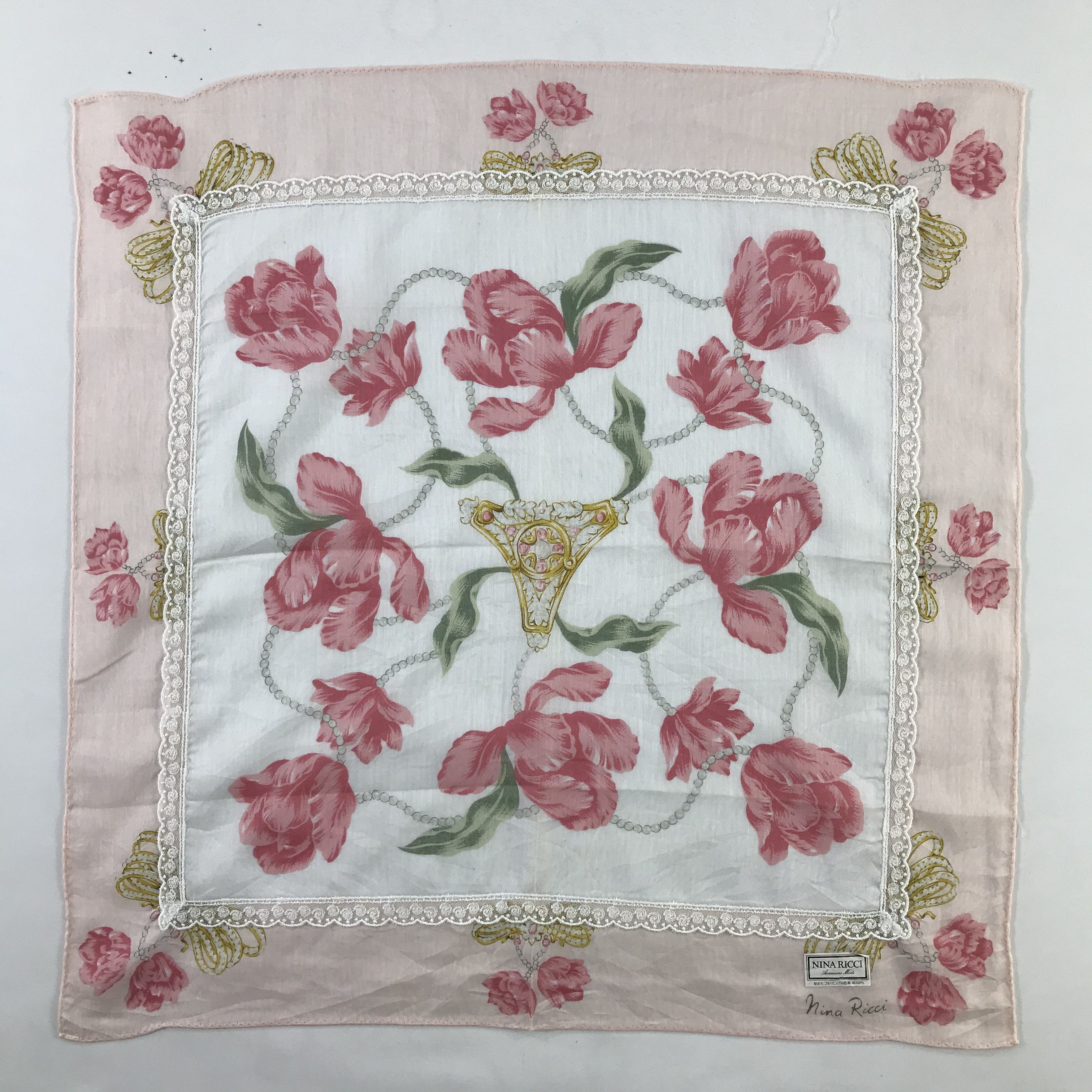 Nina Ricci × Vintage Nina Ricci Bandana / Handkerchief / Neckerchief - S388 Size ONE SIZE - 1 Thumbnail