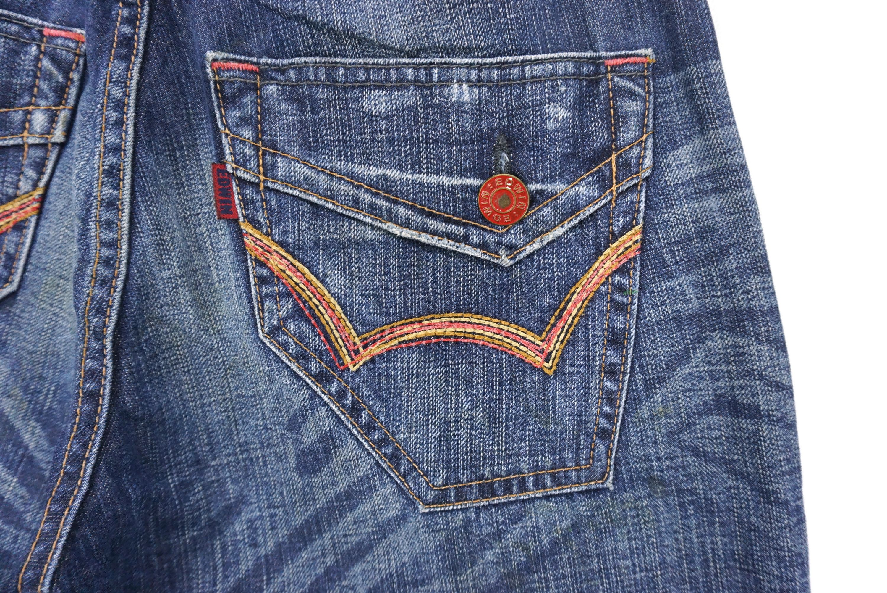 Japanese Brand Edwin Jeans Size 28 fit W30xL28 503 Blue Trip Ankle Denim Size US 28 / EU 44 - 9 Thumbnail